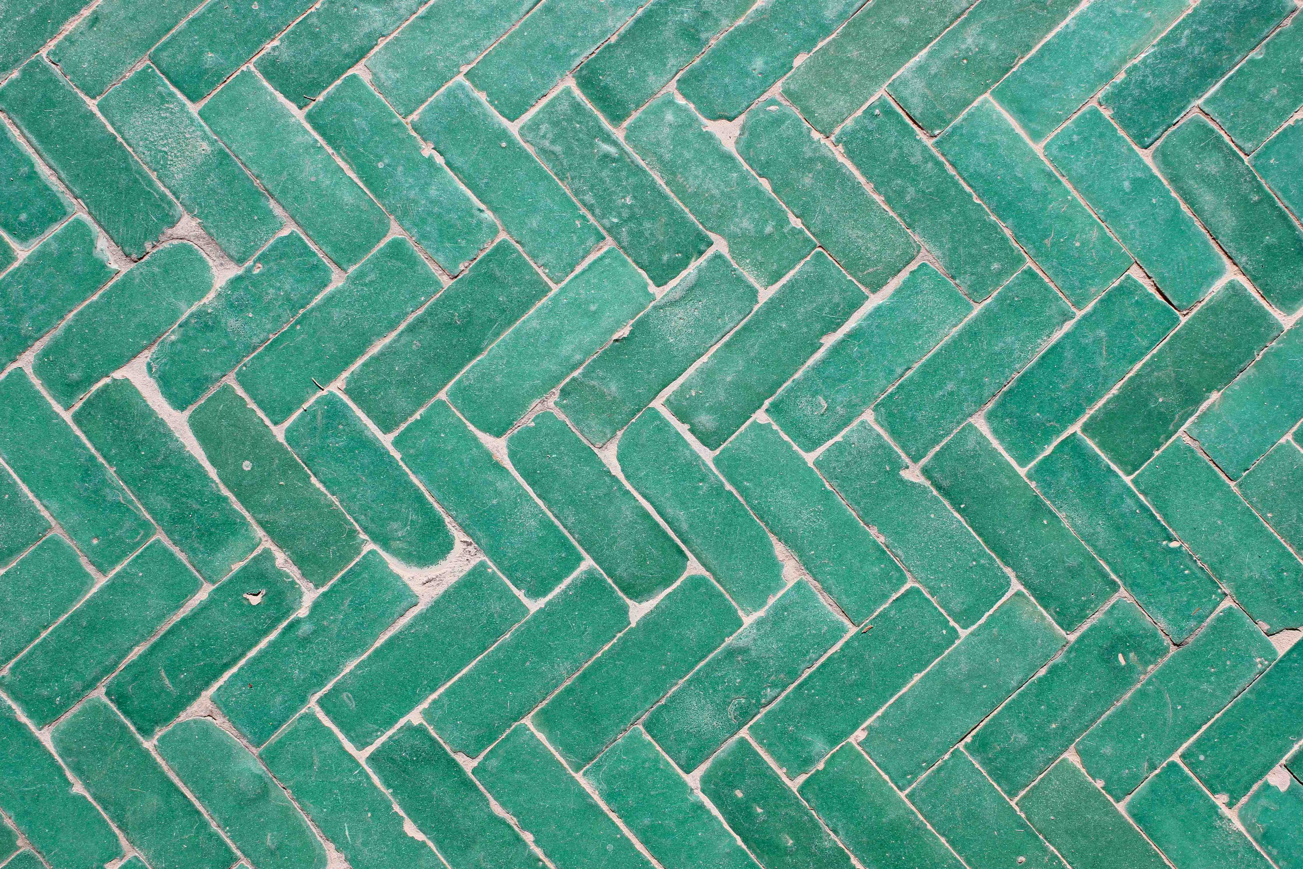 Babyzimmer Wandgestaltung-Grünliche Ziegelstein Textur