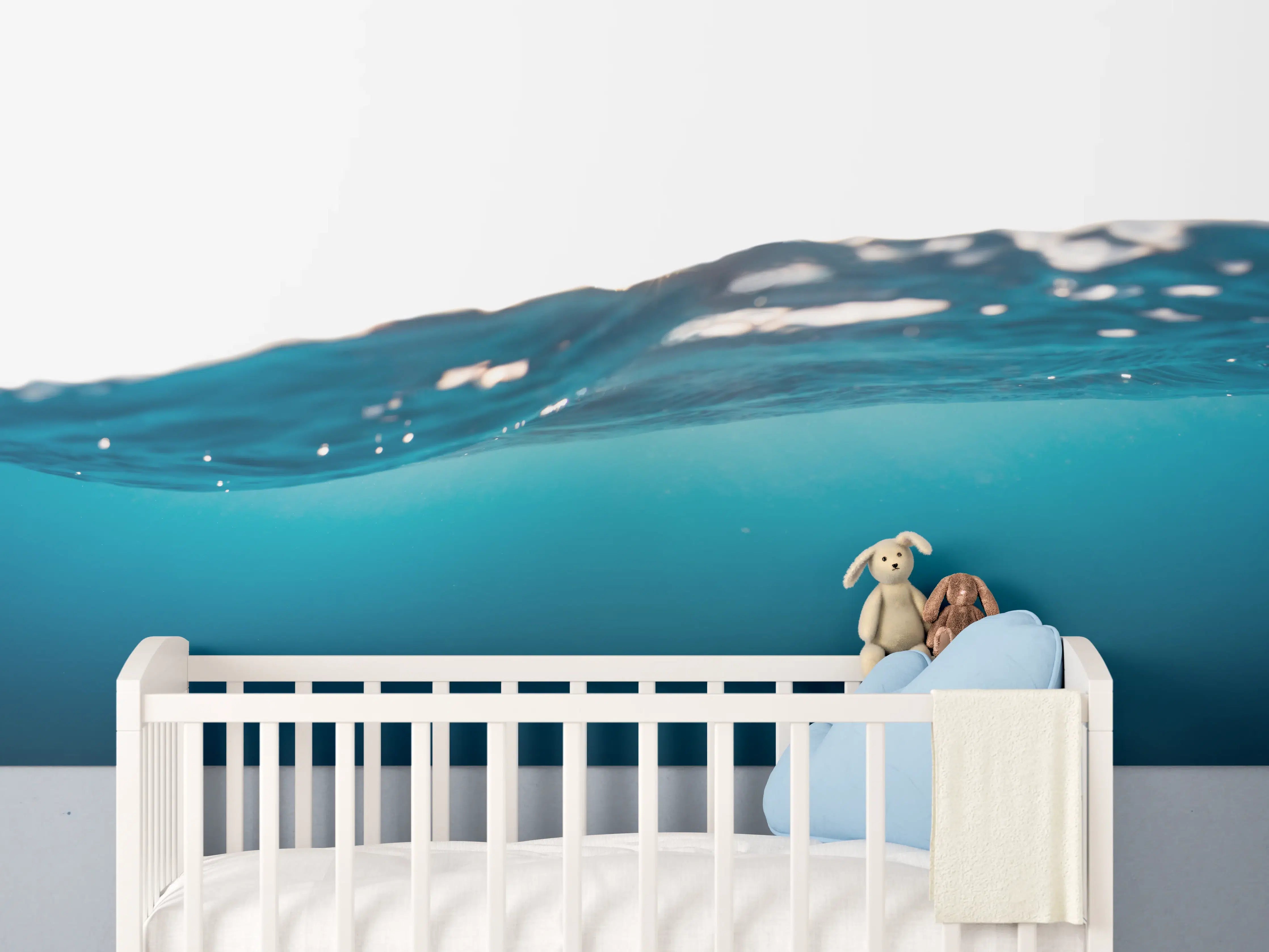 Babyzimmer Wandgestaltung - Harmonische Wasserwelle