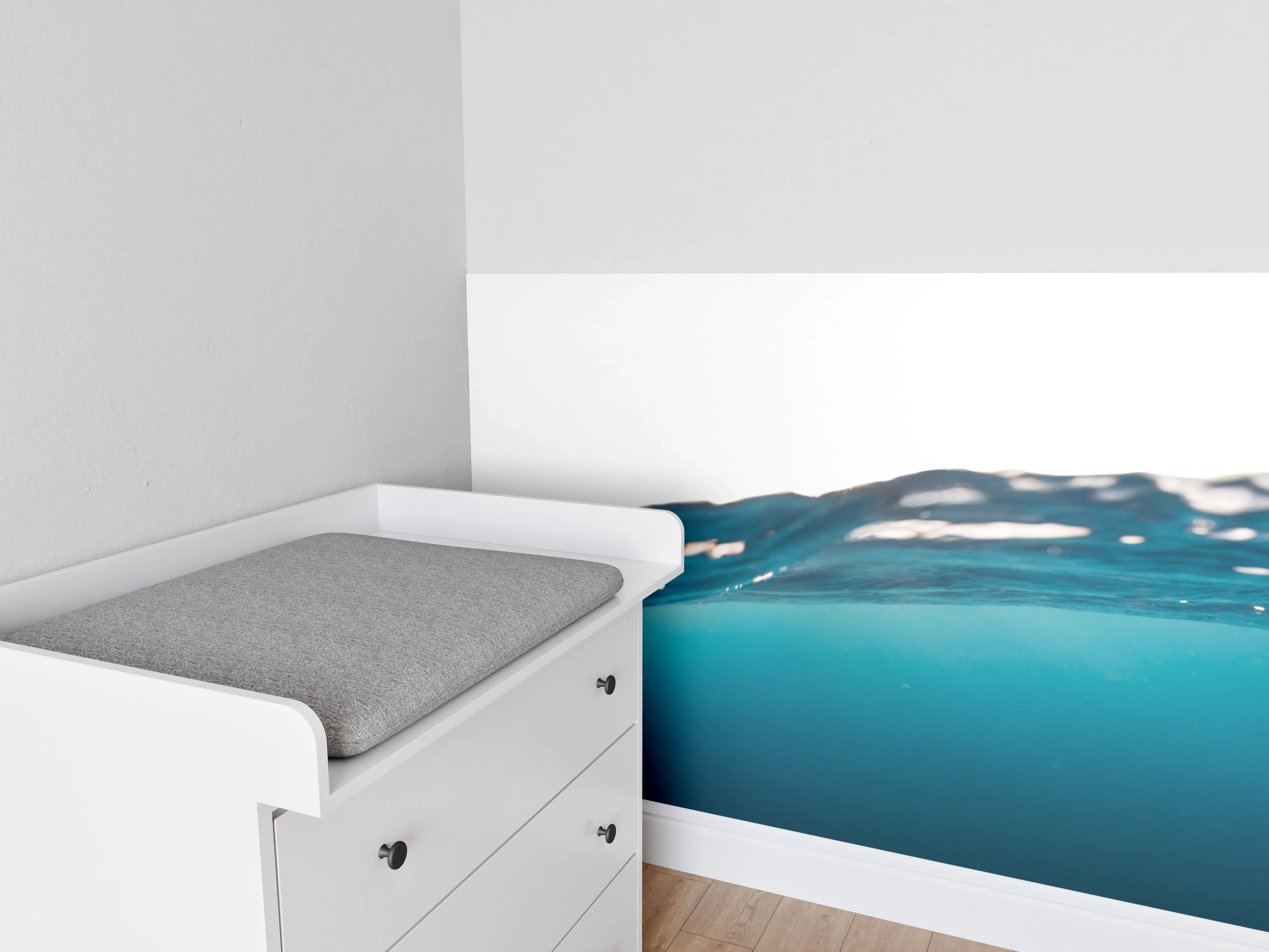 Babyzimmer Wandgestaltung - Harmonische Wasserwelle