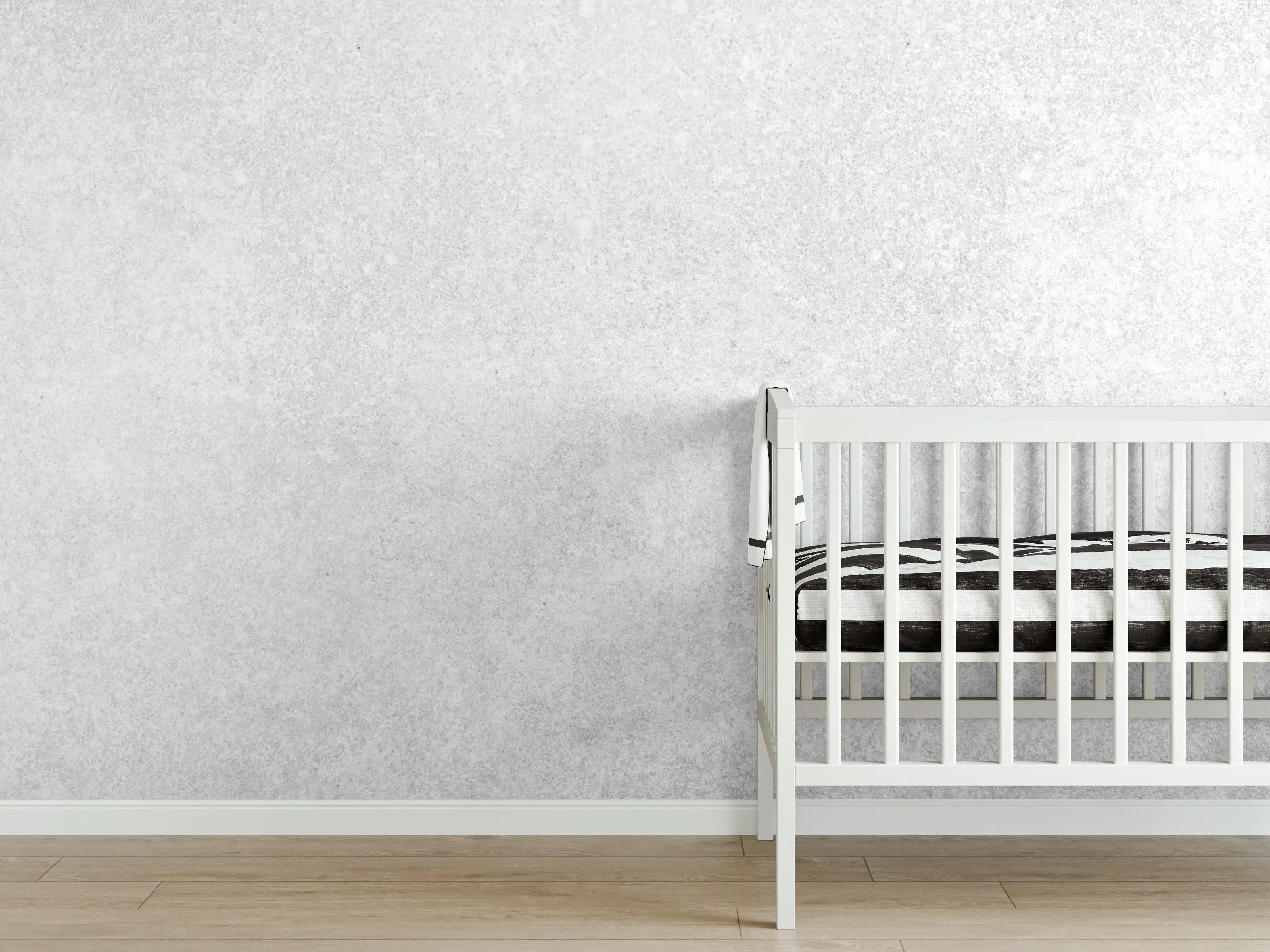 Babyzimmer Wandgestaltung - Hell-Marmor weiß