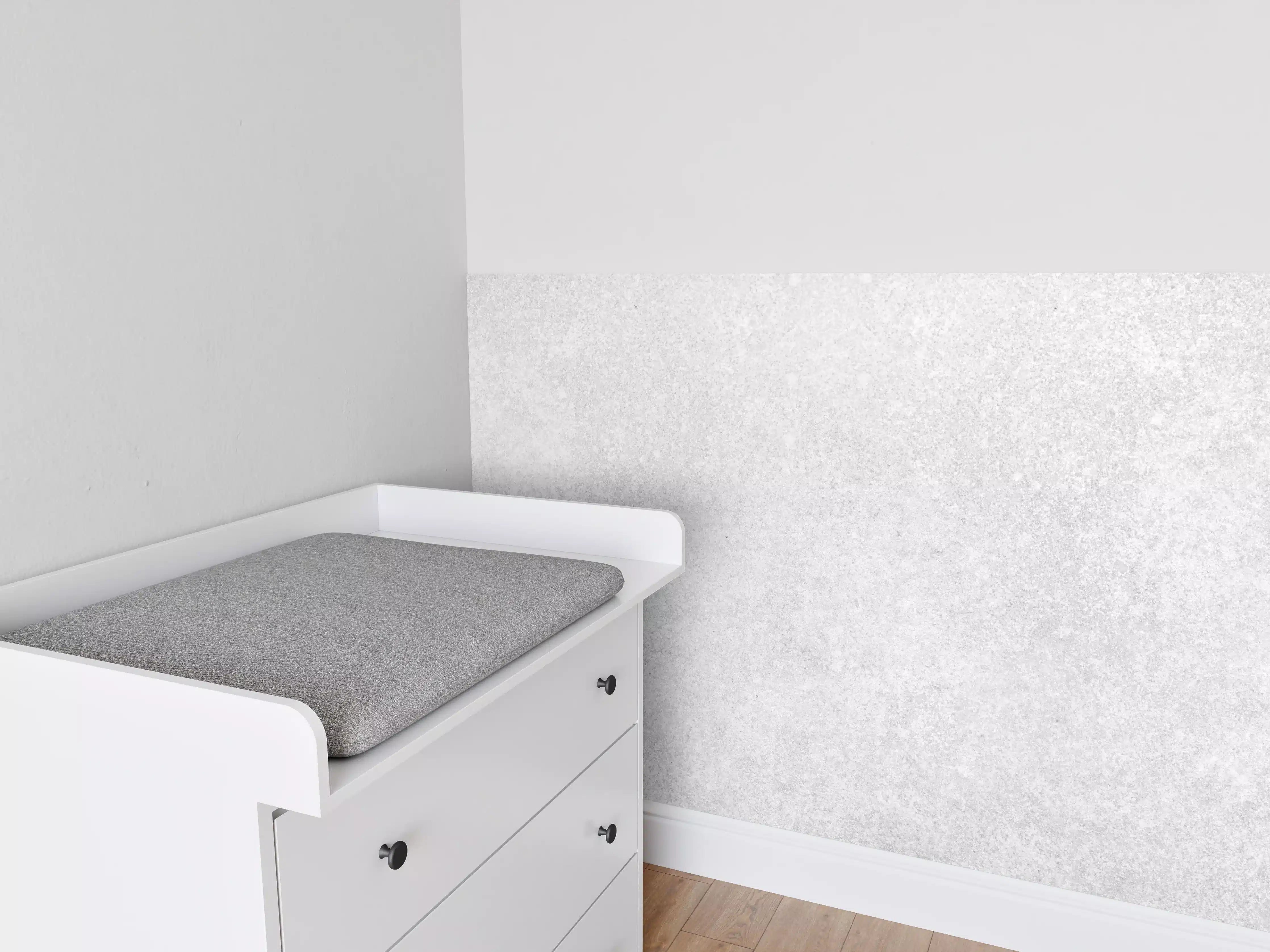 Babyzimmer Wandgestaltung - Hell-Marmor weiß