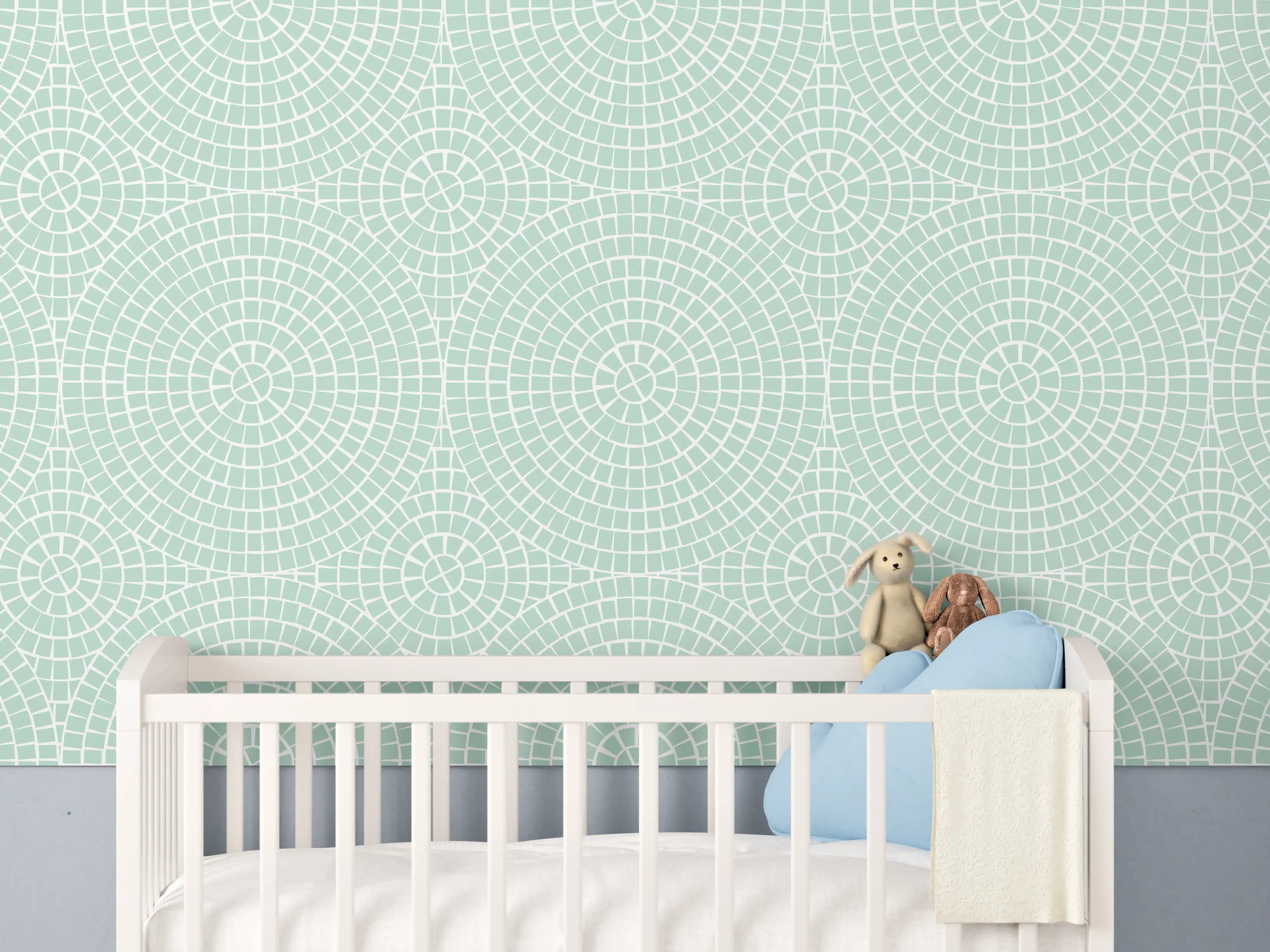 Babyzimmer Wandgestaltung - Helle Marmor-Textur