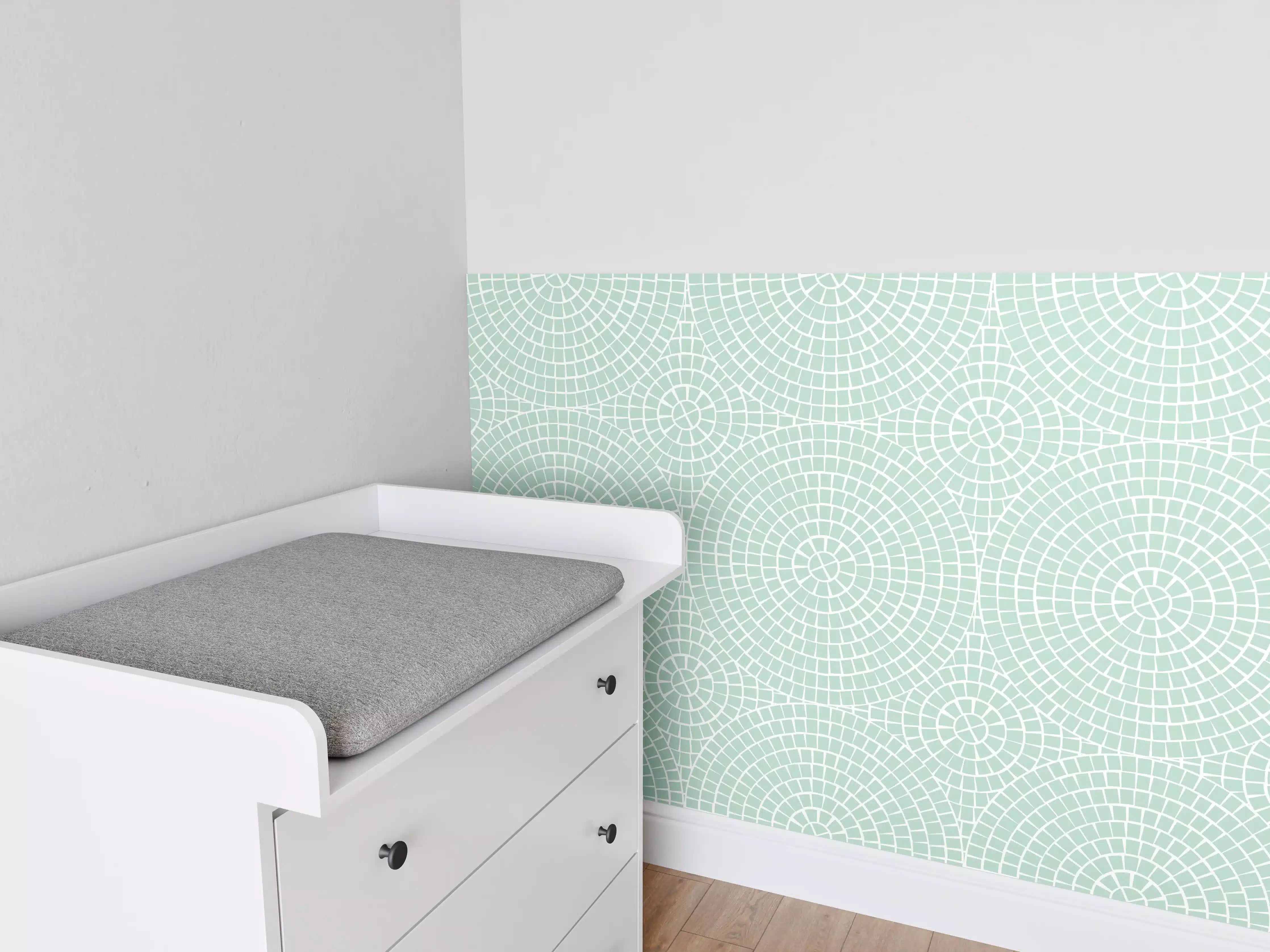 Babyzimmer Wandgestaltung - Helle Marmor-Textur