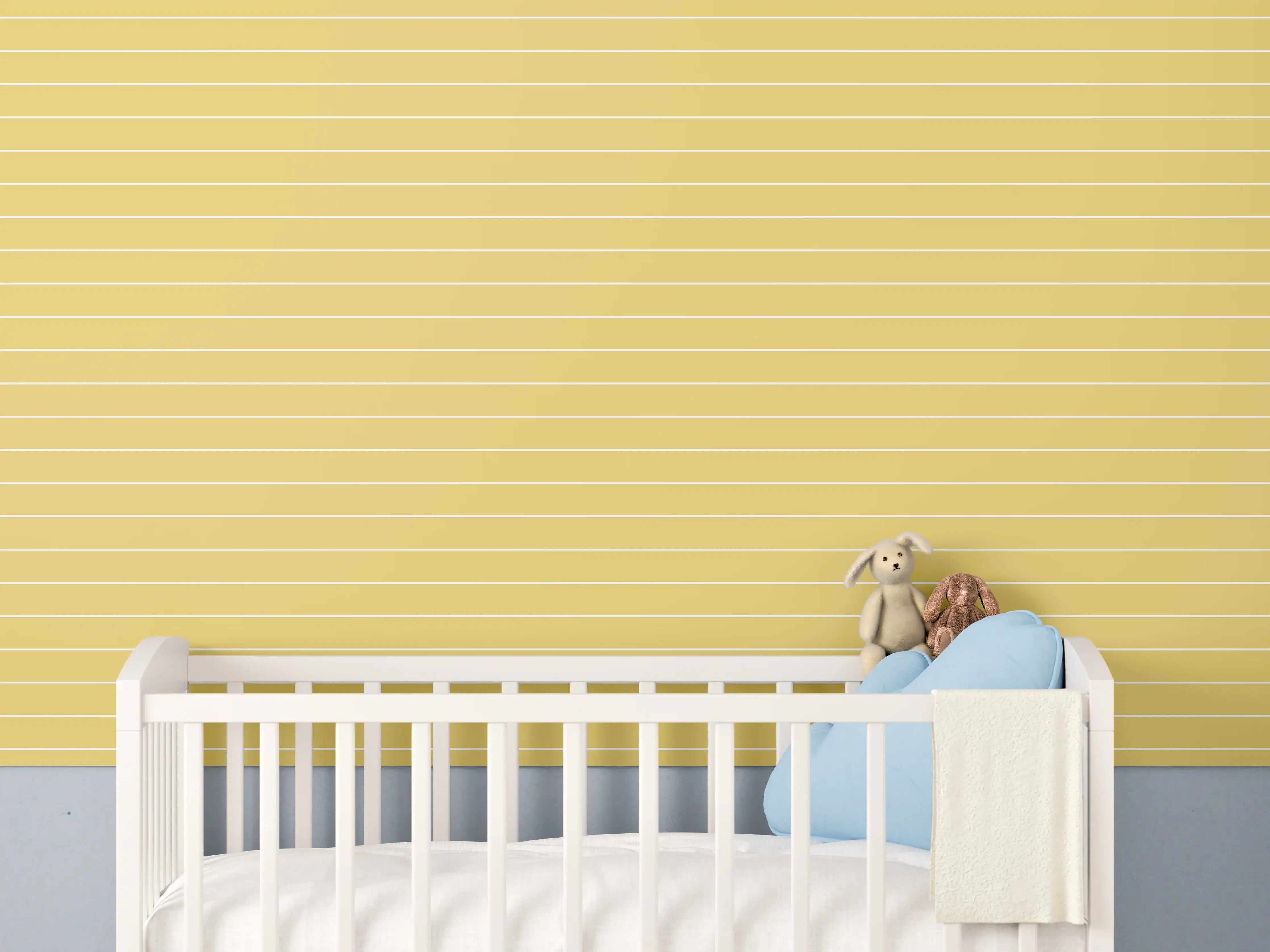Babyzimmer Wandgestaltung - Helle Streifen-Gestaltung
