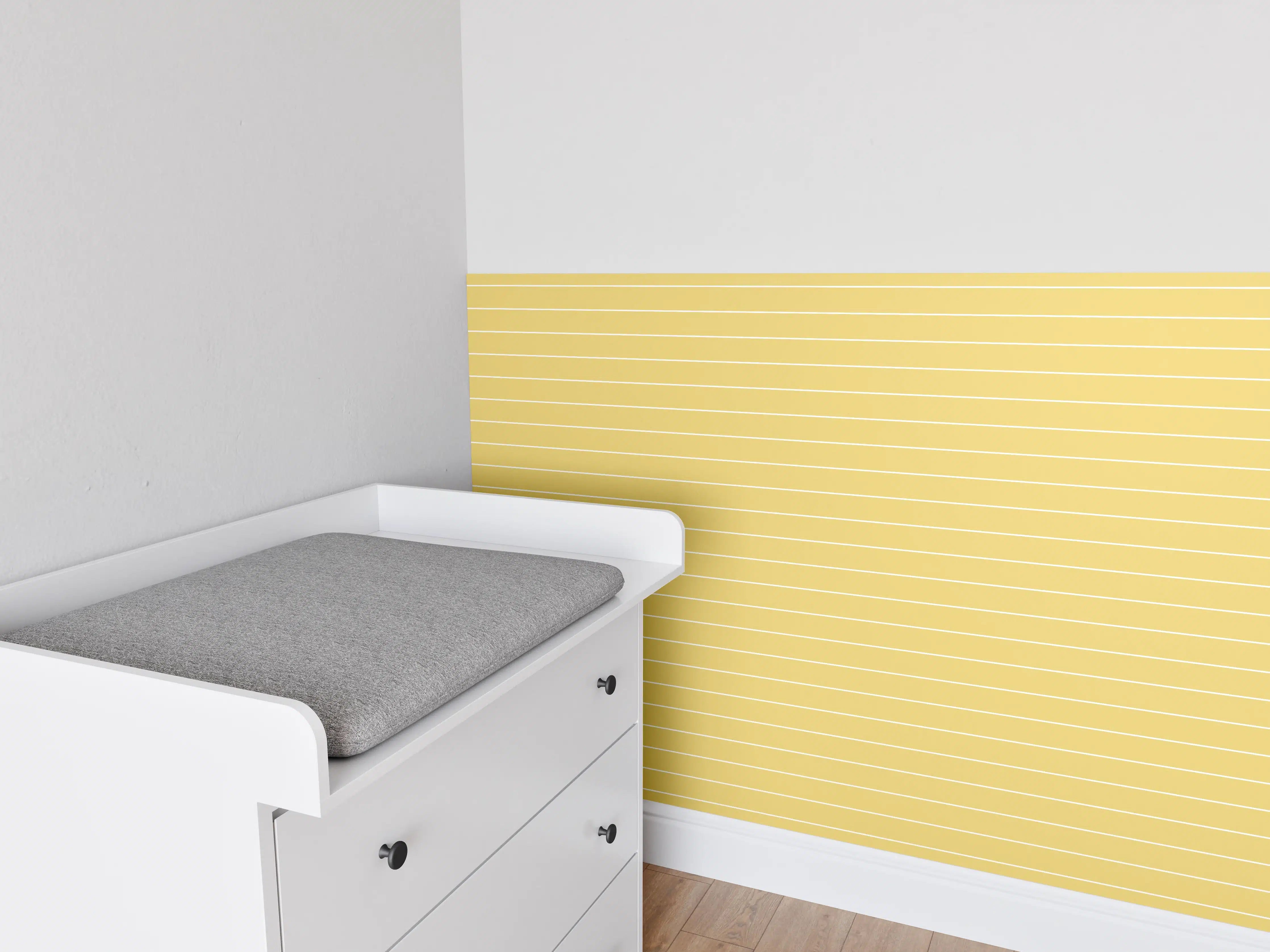 Babyzimmer Wandgestaltung - Helle Streifen-Gestaltung
