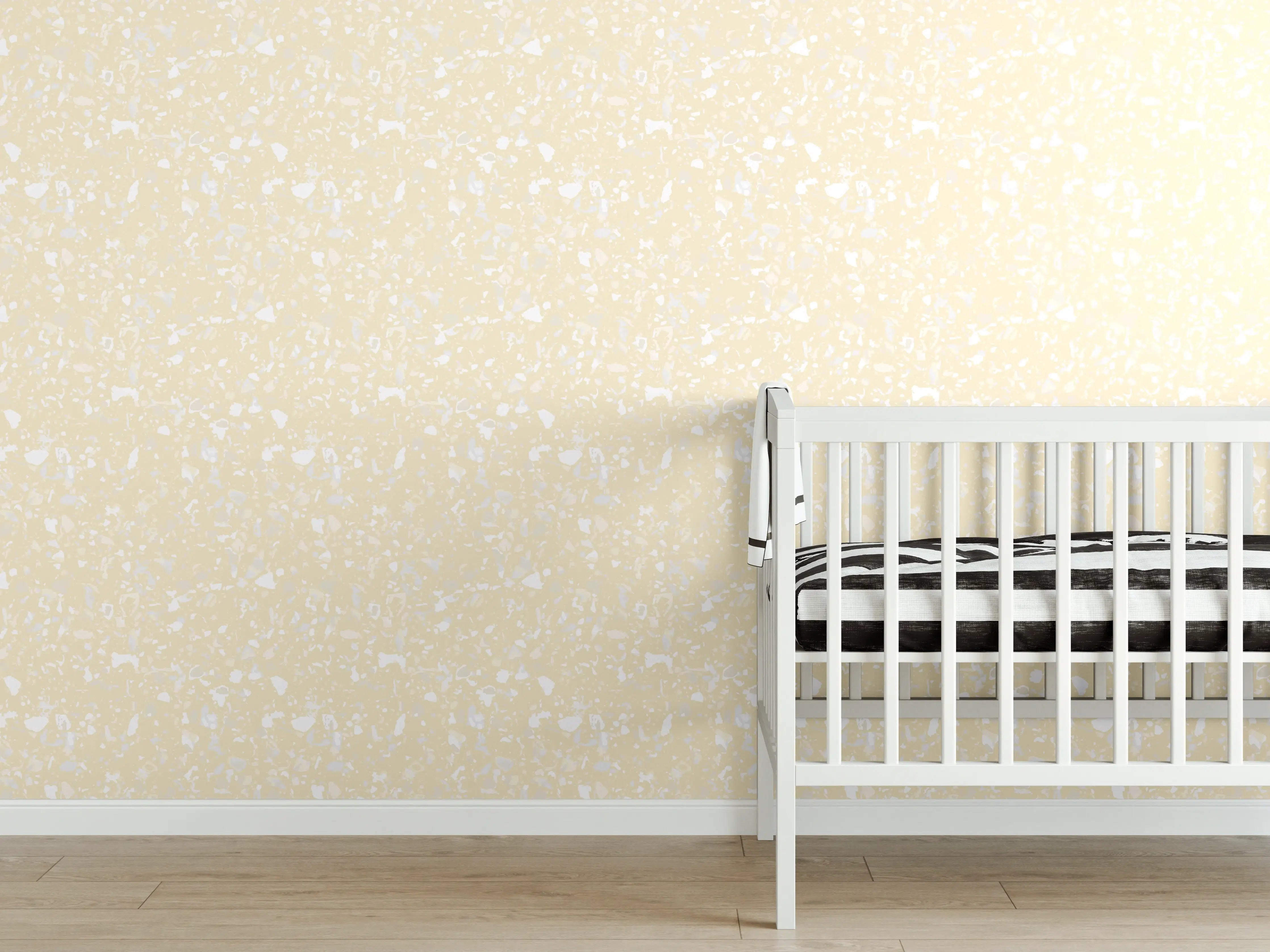 Babyzimmer Wandgestaltung - Helle Terrazzo-Fliese in Avorio