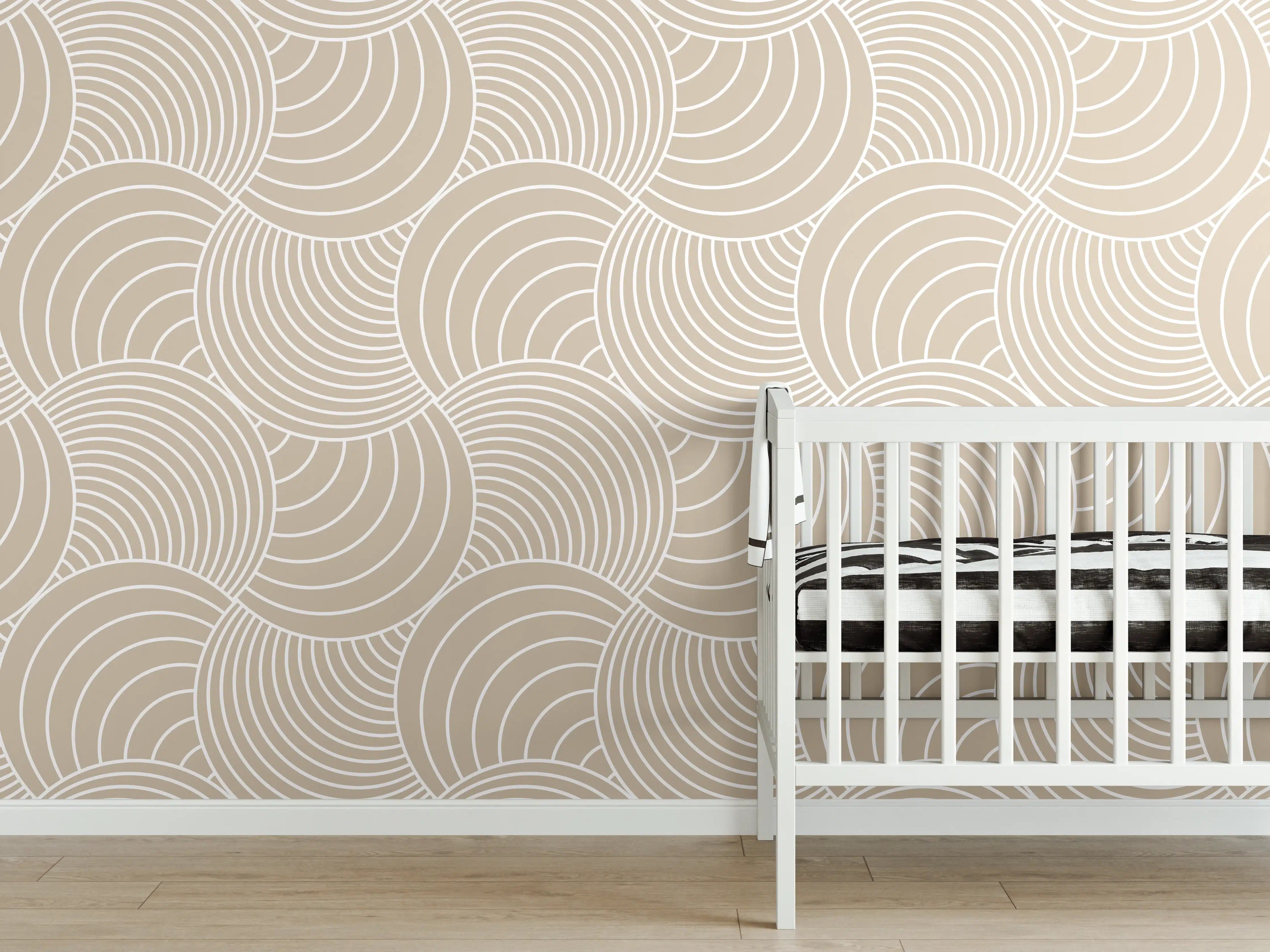 Babyzimmer Wandgestaltung - Helle Weiss-Grau-Marmortextur mit feinen Nuancen
