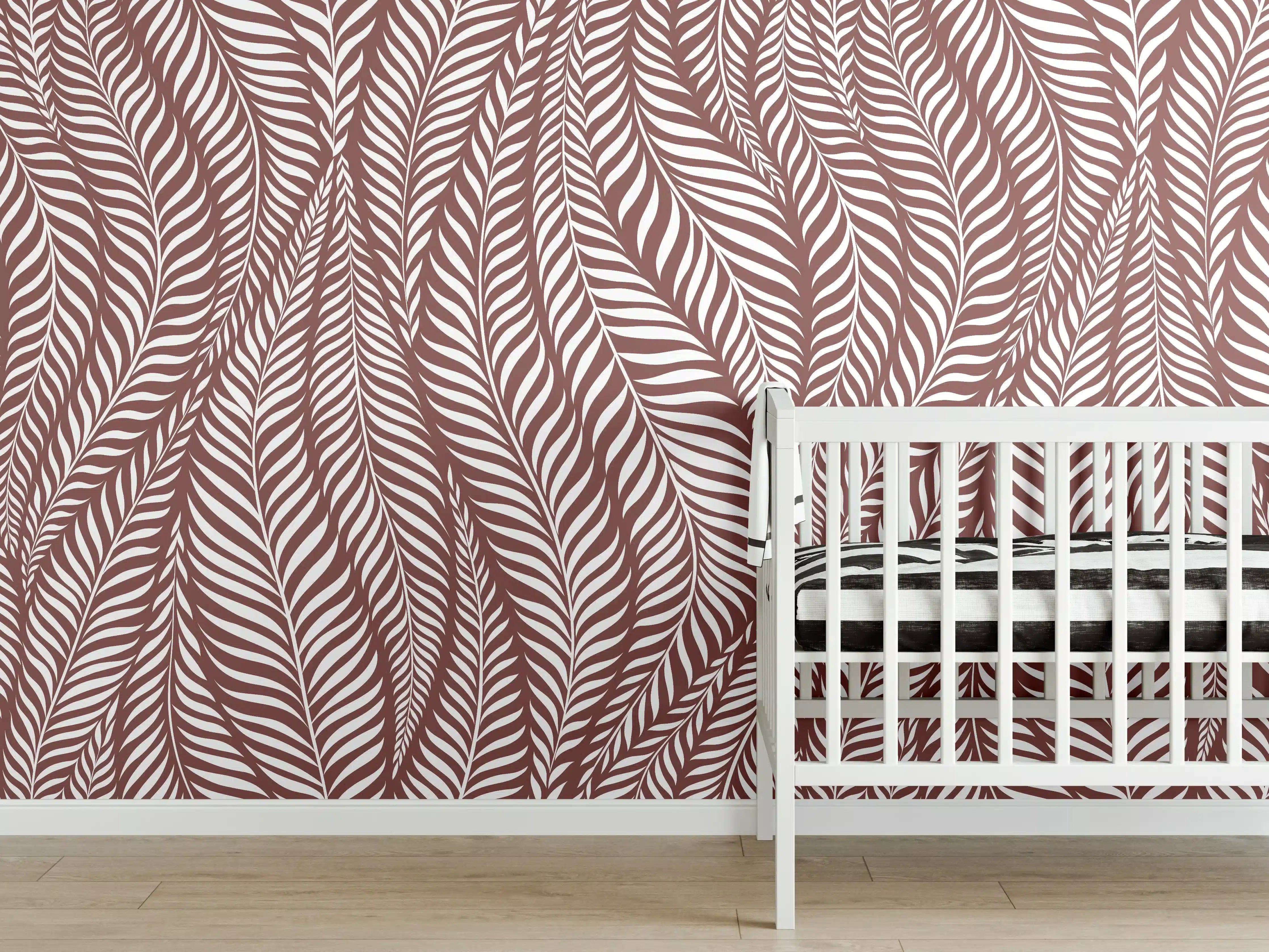 Babyzimmer Wandgestaltung - Helle Weiß-Grau-Musterwand mit feinen Nuancen