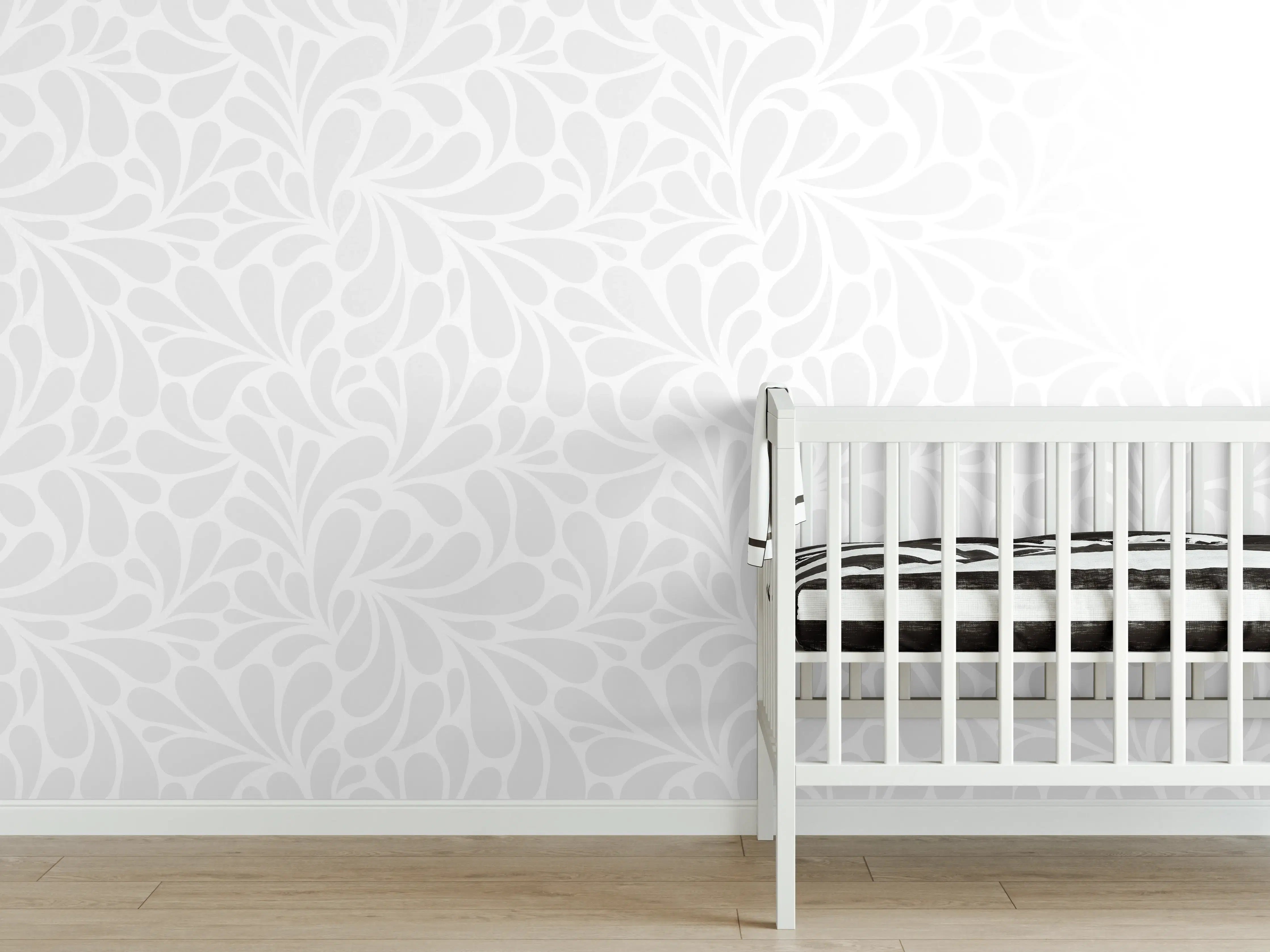 Babyzimmer Wandgestaltung - Helle, elegante Wandgestaltung