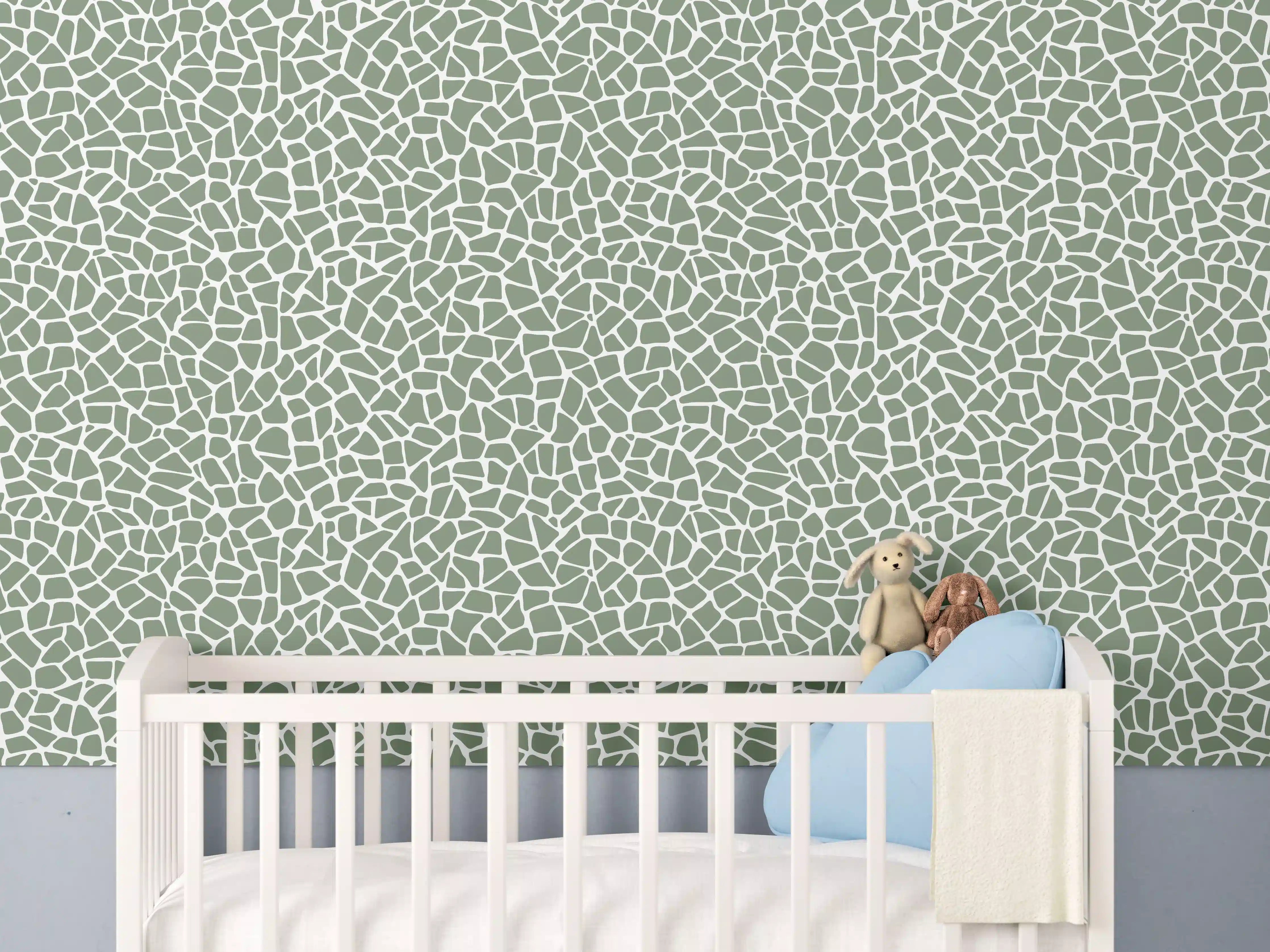 Babyzimmer Wandgestaltung - Helle, zeitlose Fliesentapete
