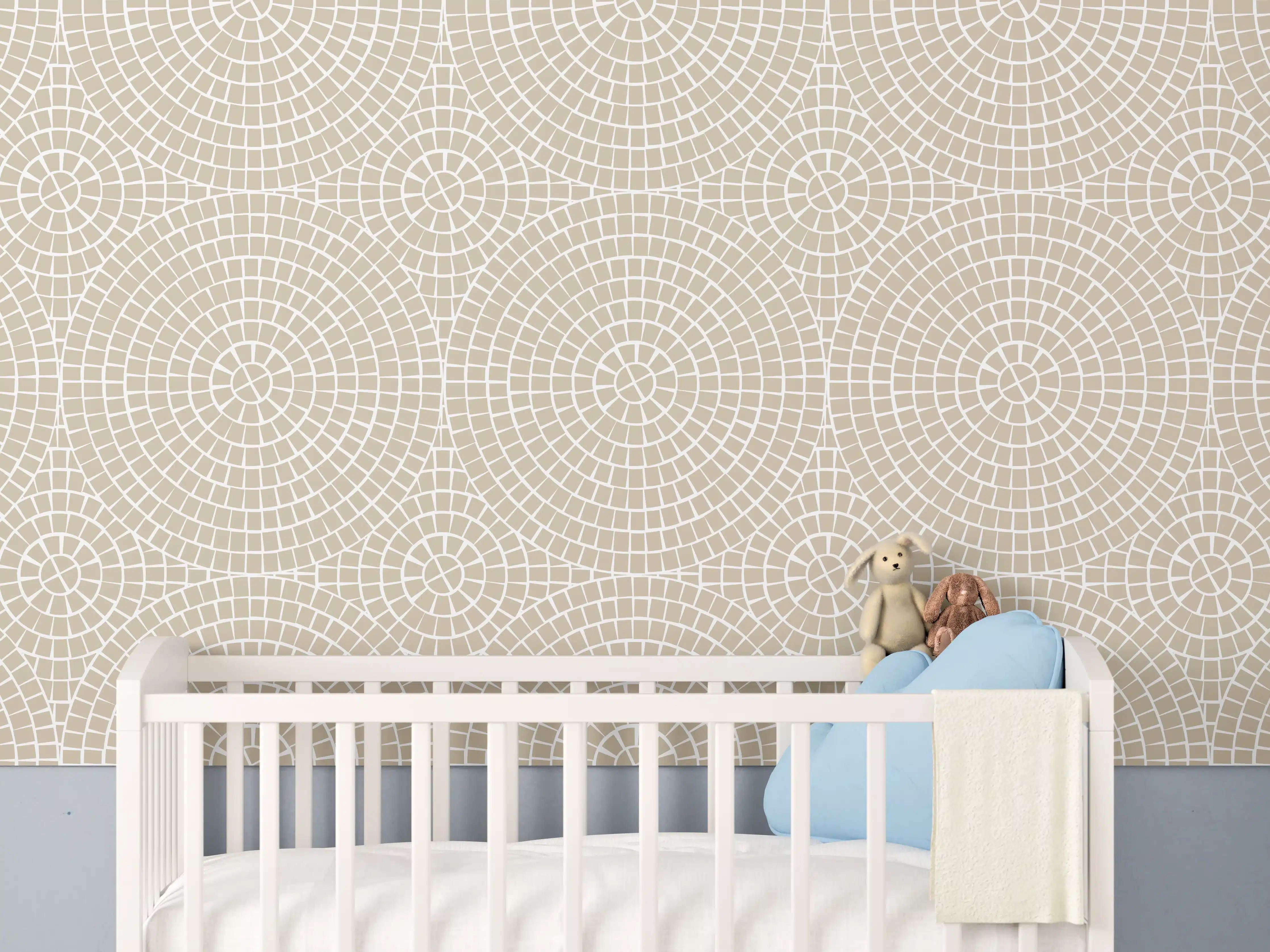 Babyzimmer Wandgestaltung - Heller Luxusy Marble mit zartem grauen Schimmer