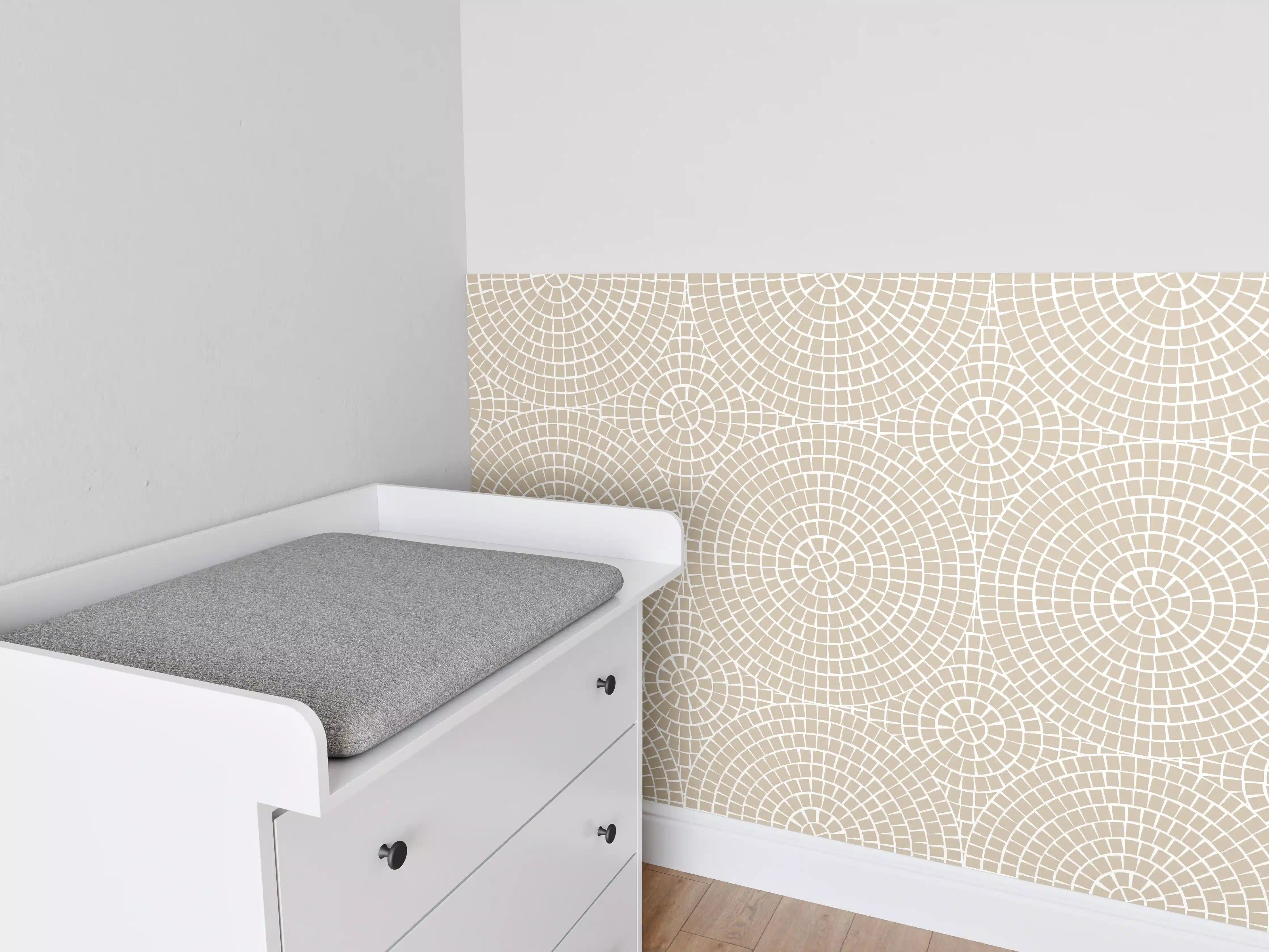 Babyzimmer Wandgestaltung - Heller Luxusy Marble mit zartem grauen Schimmer