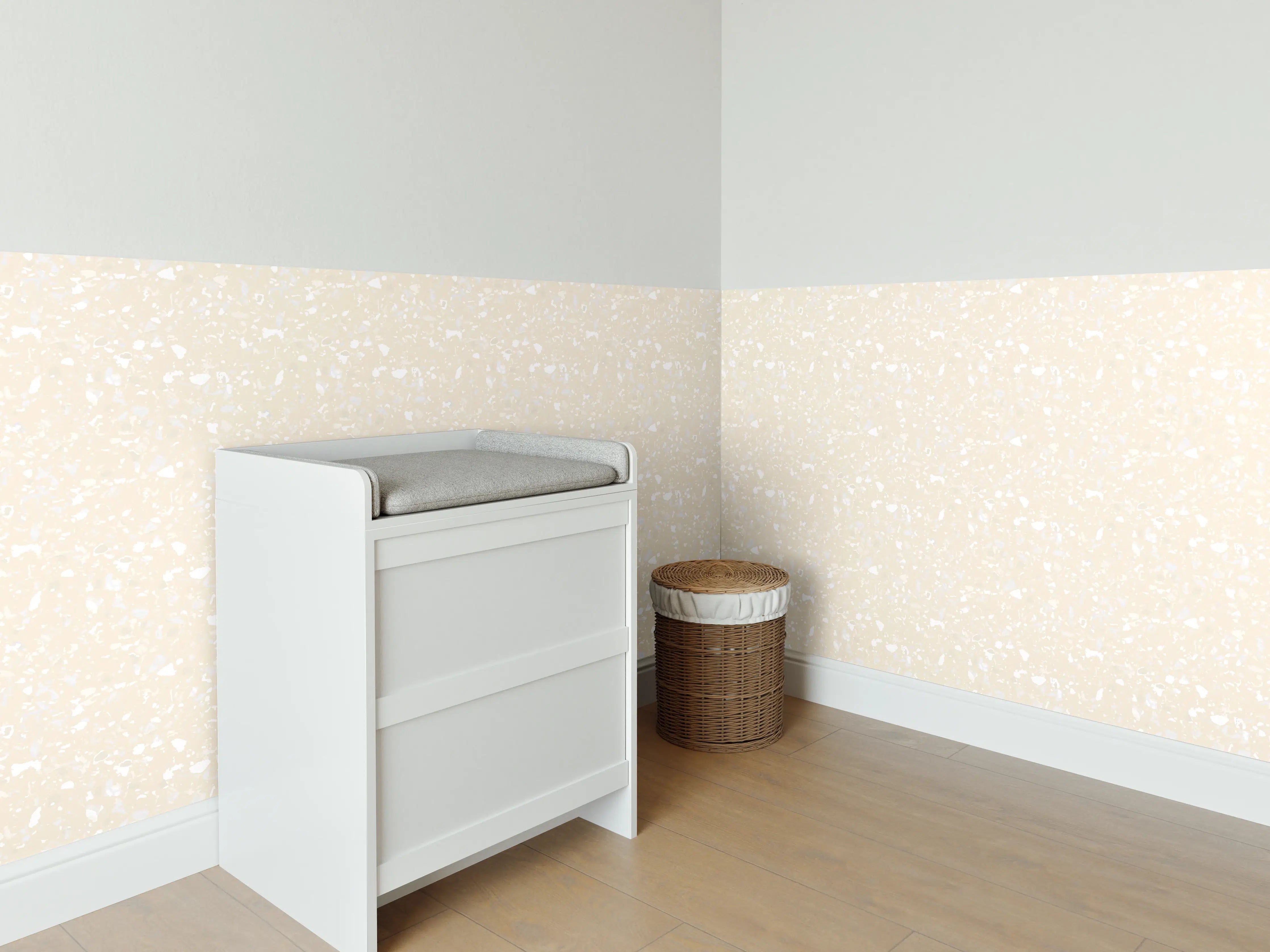 Babyzimmer Wandgestaltung - Heller Terrazzo-Fliesen-Design