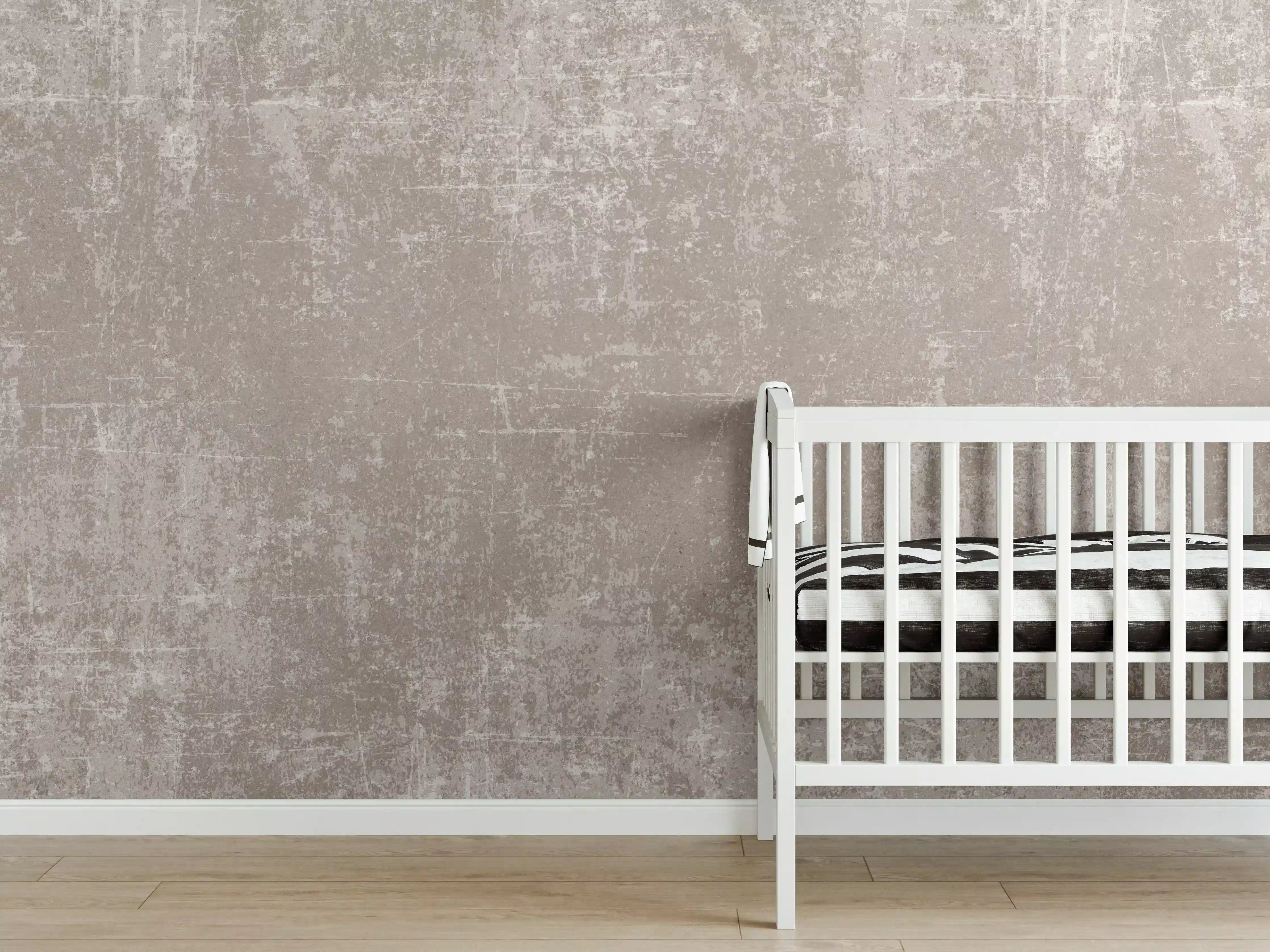 Babyzimmer Wandgestaltung - Heller Zementhintergrund