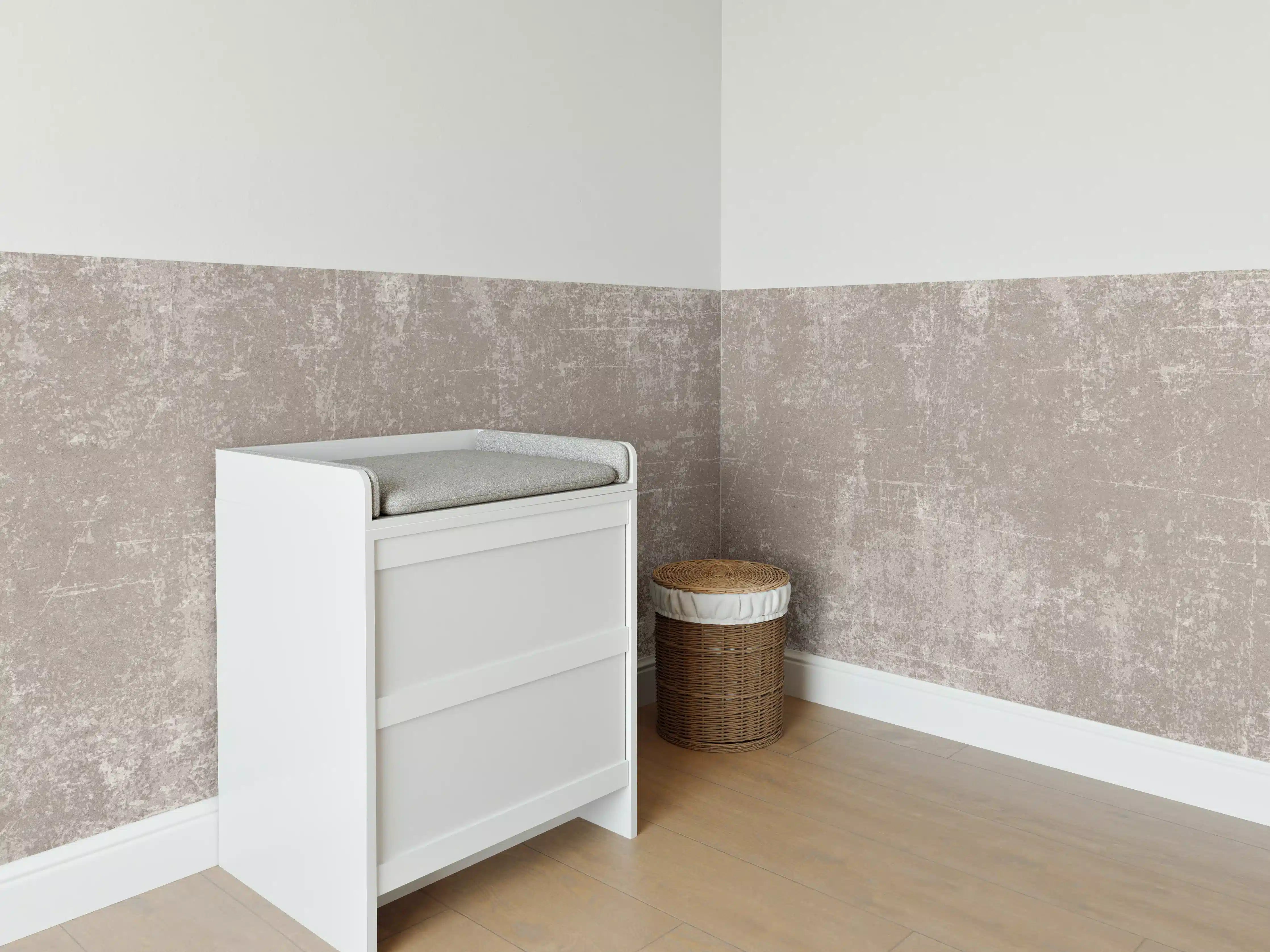 Babyzimmer Wandgestaltung - Heller Zementhintergrund
