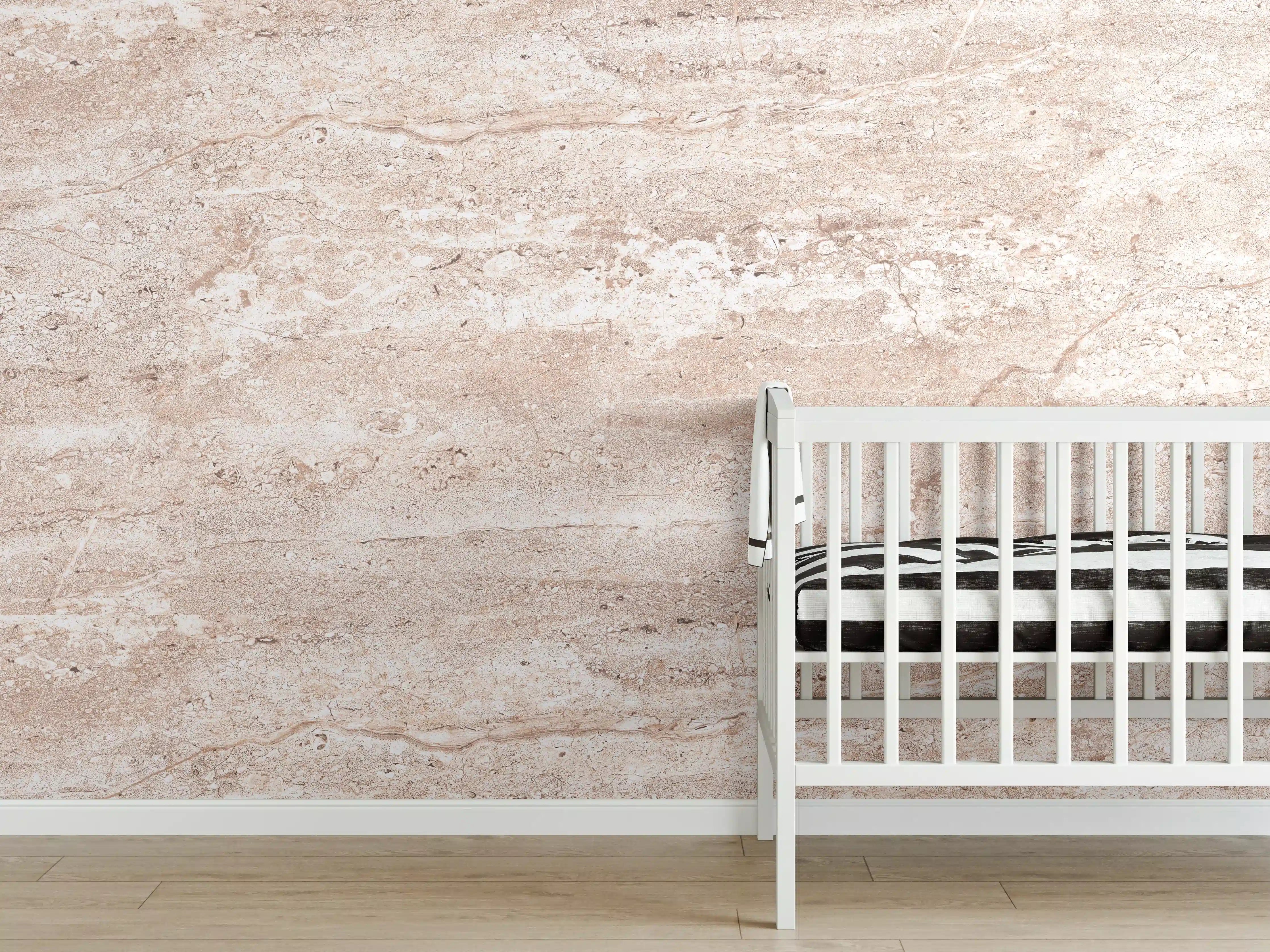 Babyzimmer Wandgestaltung - Heller rostiger Marmor