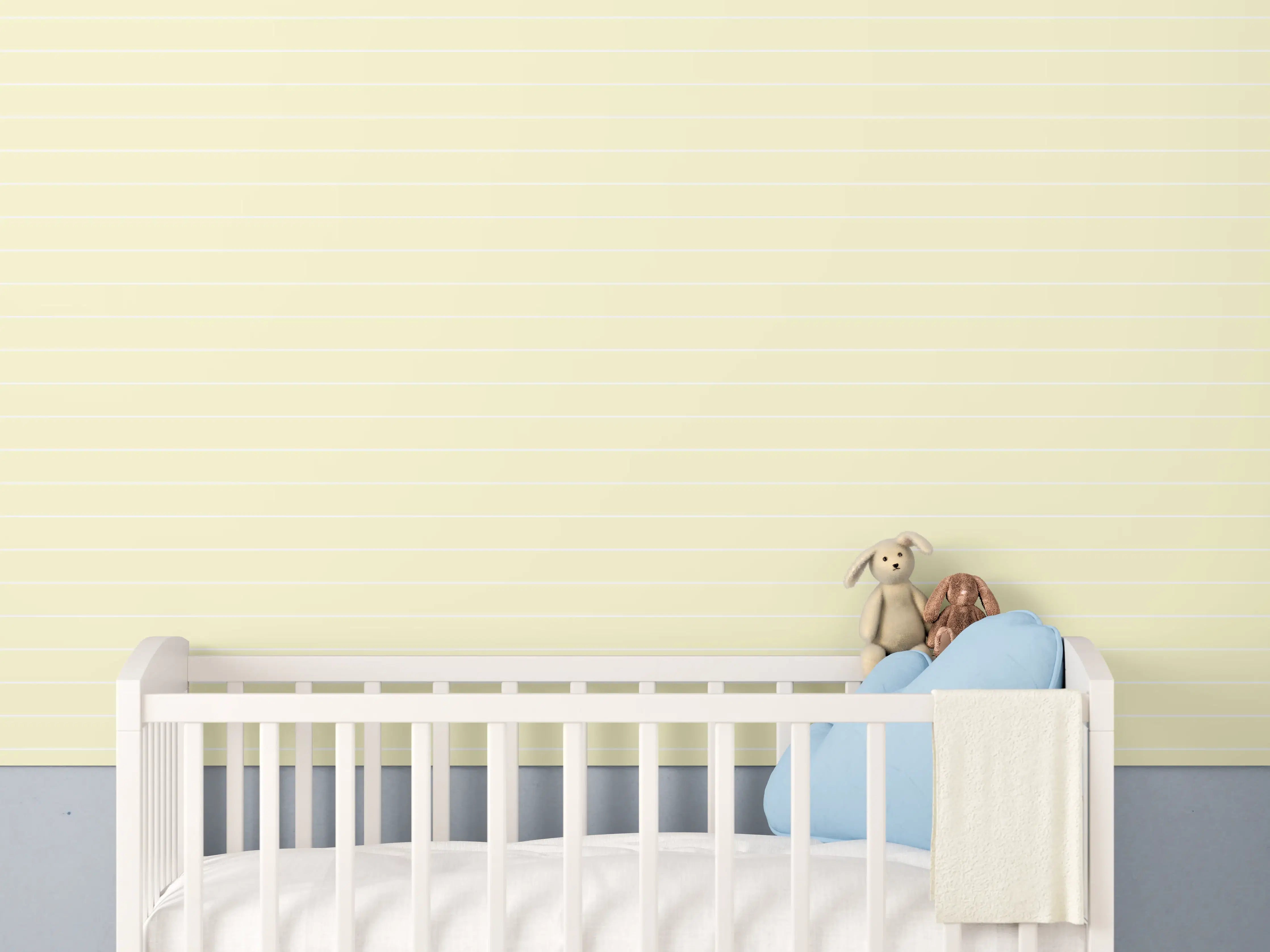 Babyzimmer Wandgestaltung - Hellgelbe Limone-Crema-Fliese