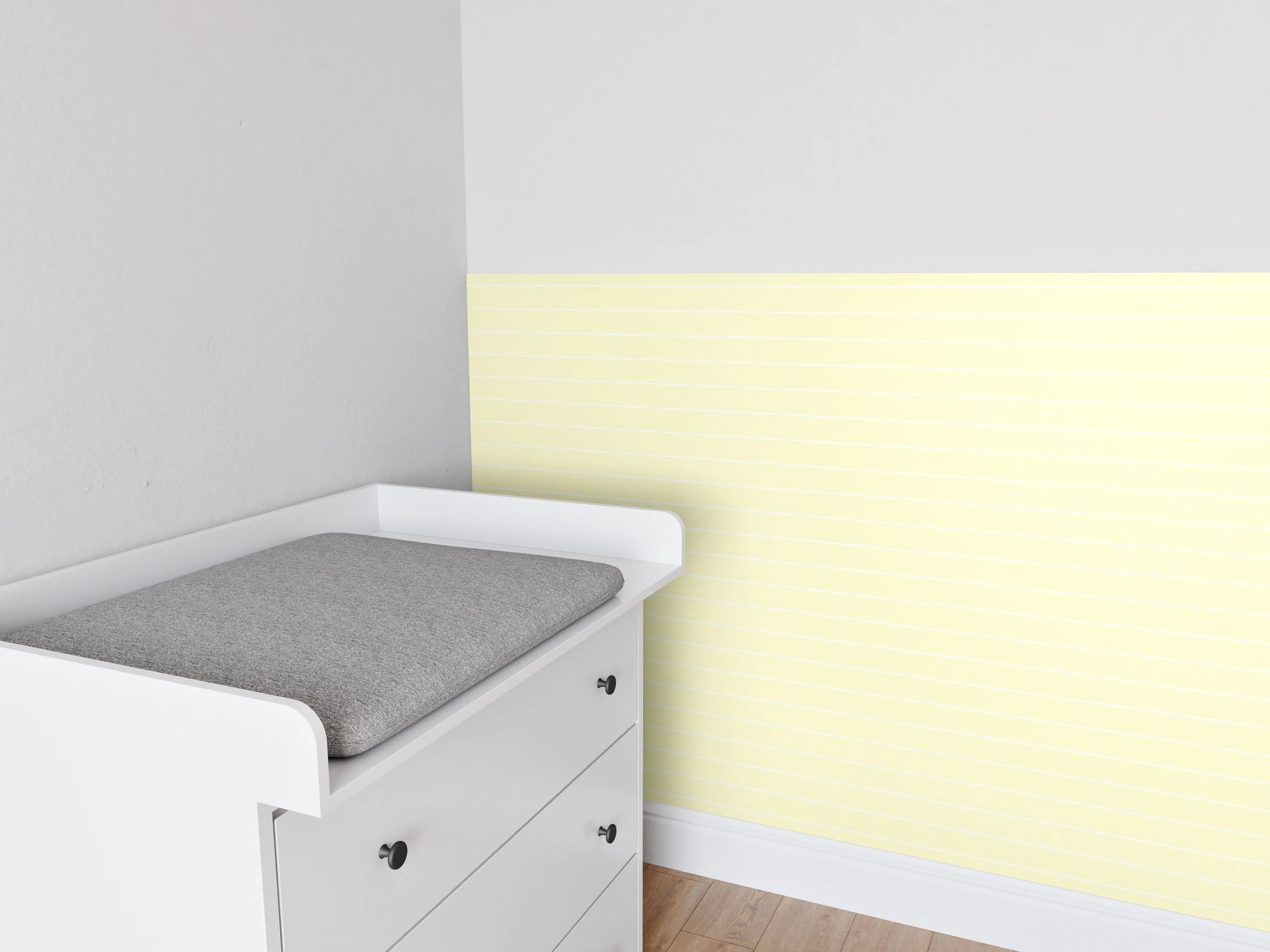 Babyzimmer Wandgestaltung - Hellgelbe Limone-Crema-Fliese