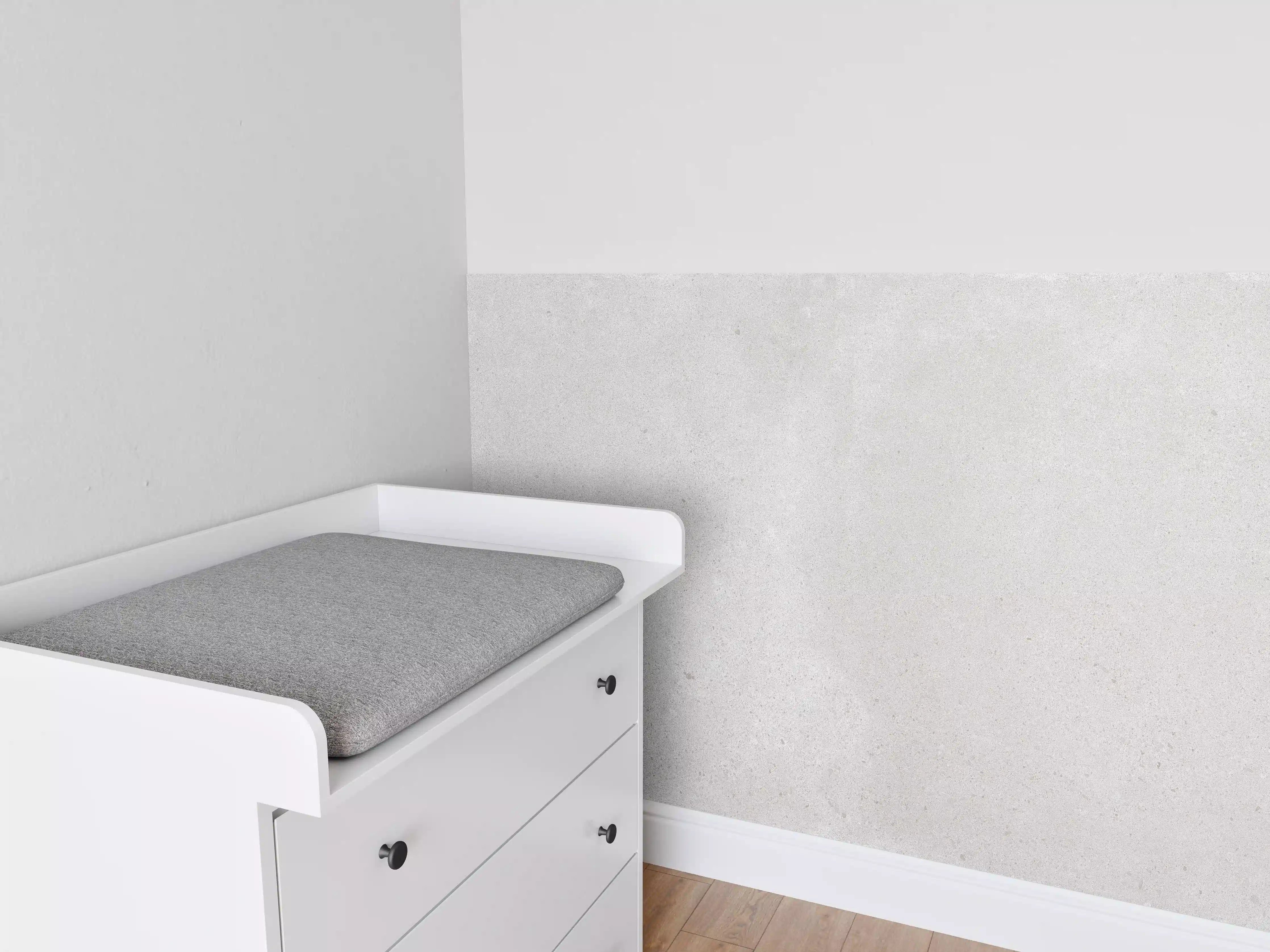 Babyzimmer Wandgestaltung - Hellgraues Mamor Design