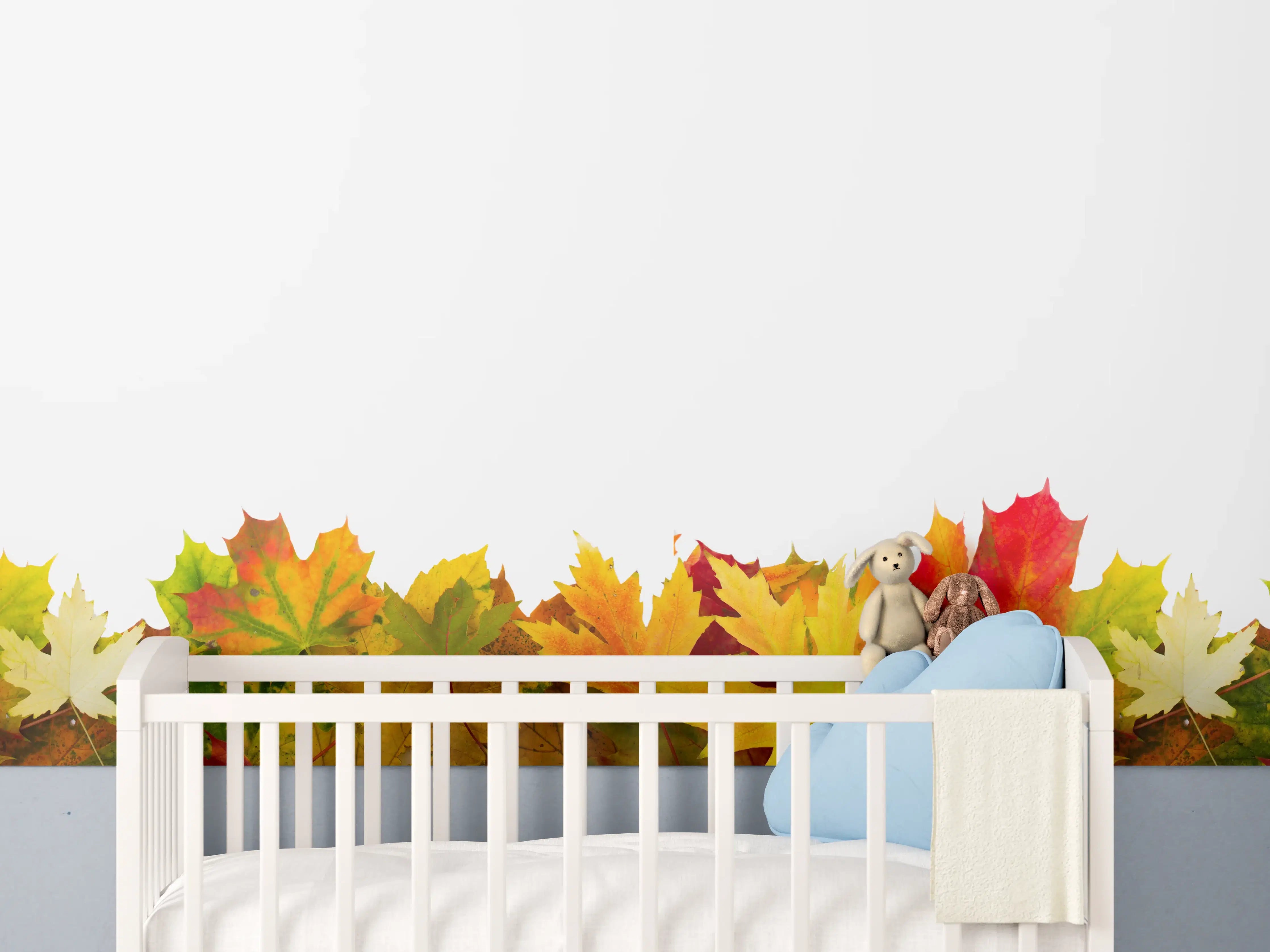 Babyzimmer Wandgestaltung - Herbst Laub