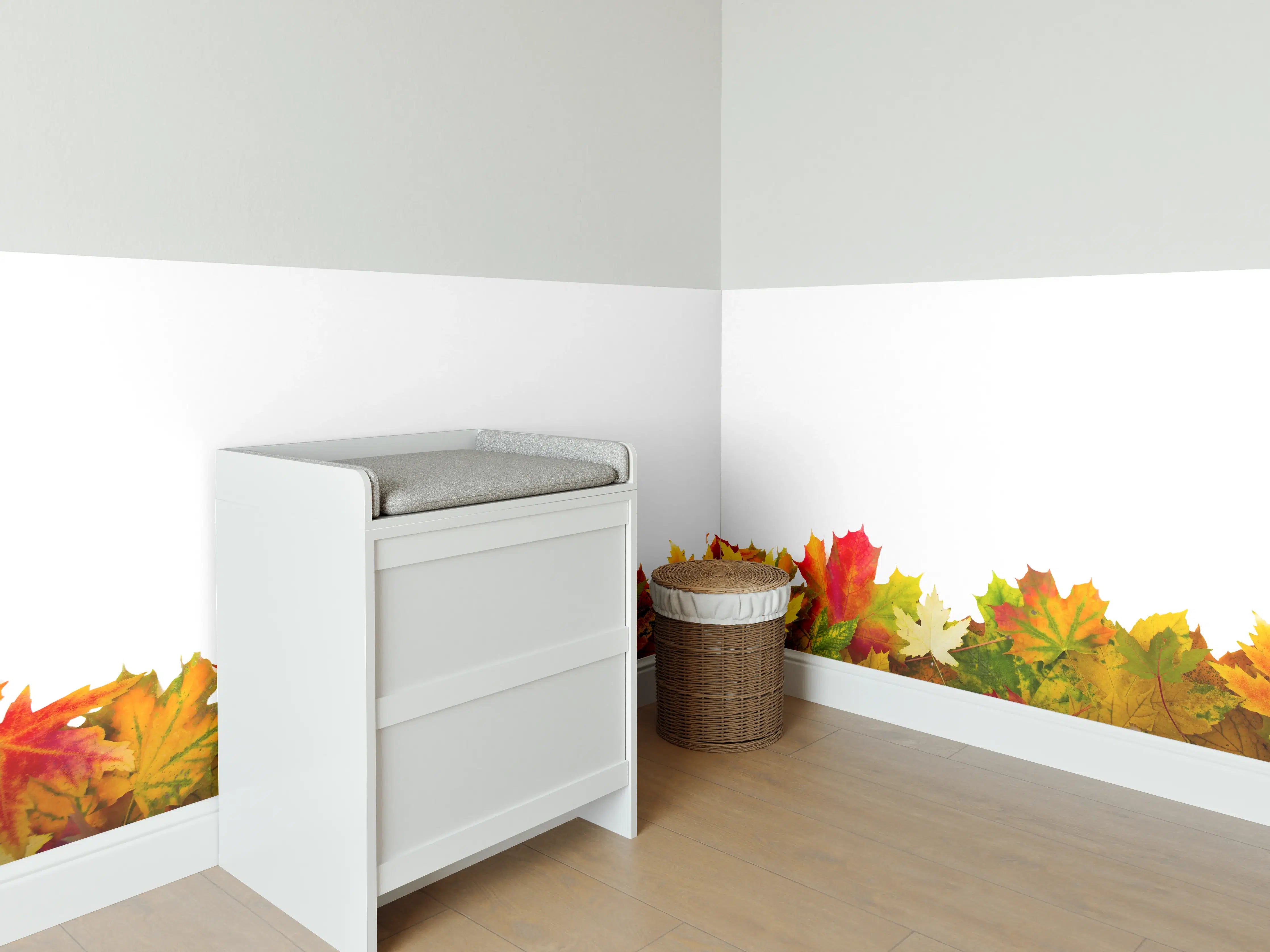 Babyzimmer Wandgestaltung - Herbst Laub