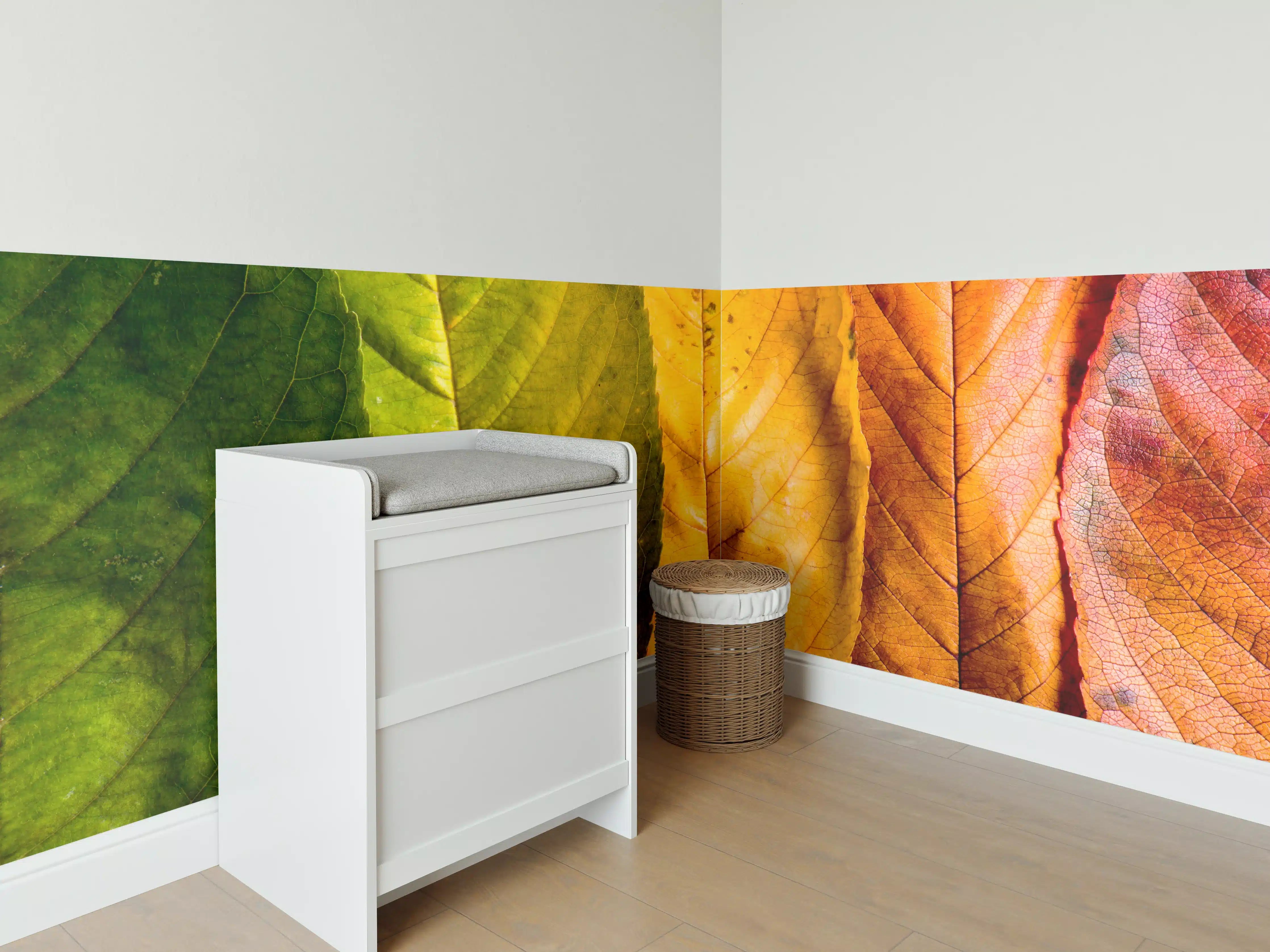 Babyzimmer Wandgestaltung - Herbstlaub Komposition