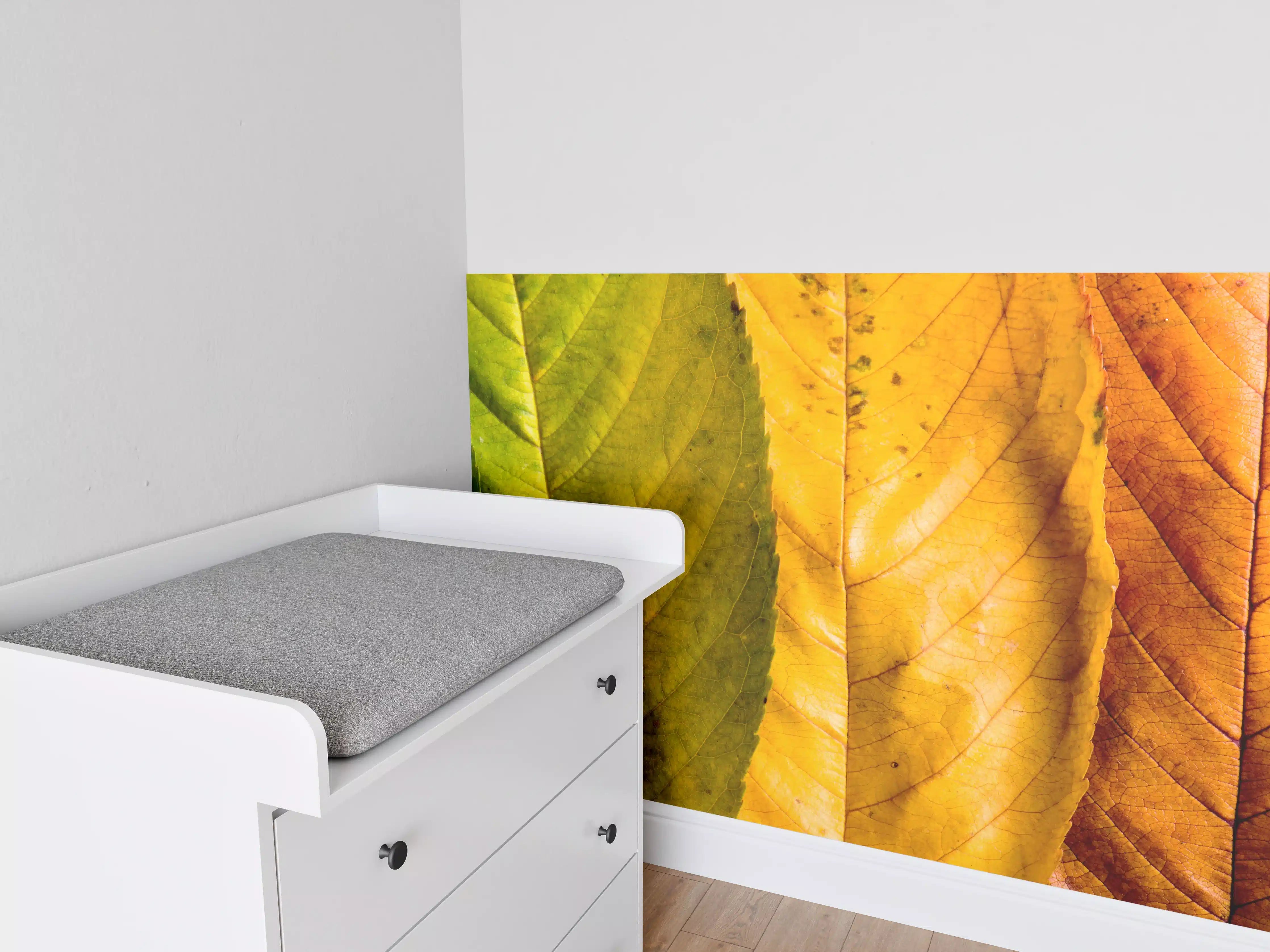 Babyzimmer Wandgestaltung - Herbstlaub Komposition