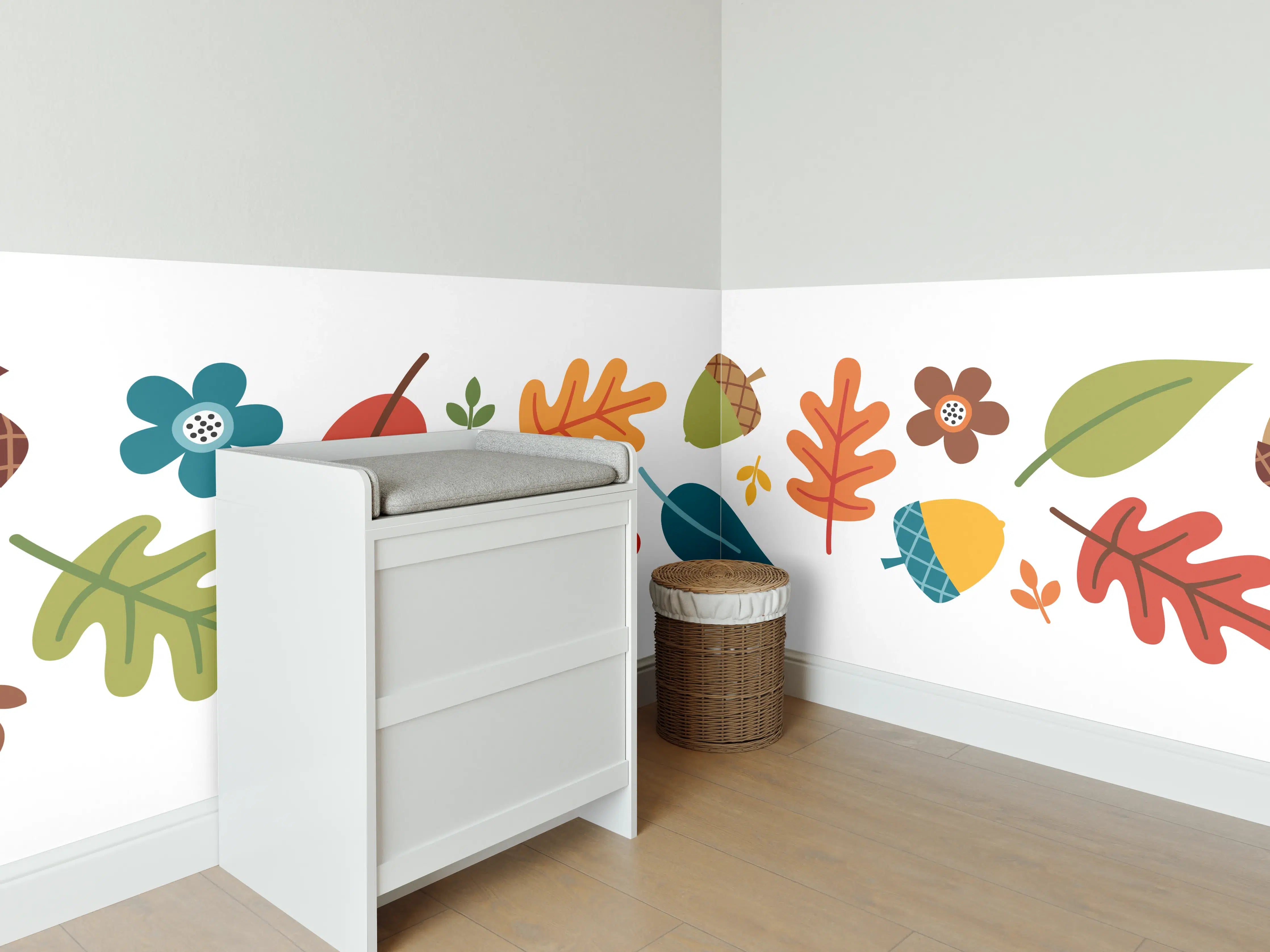 Babyzimmer Wandgestaltung - Herbstliche Blätterpracht