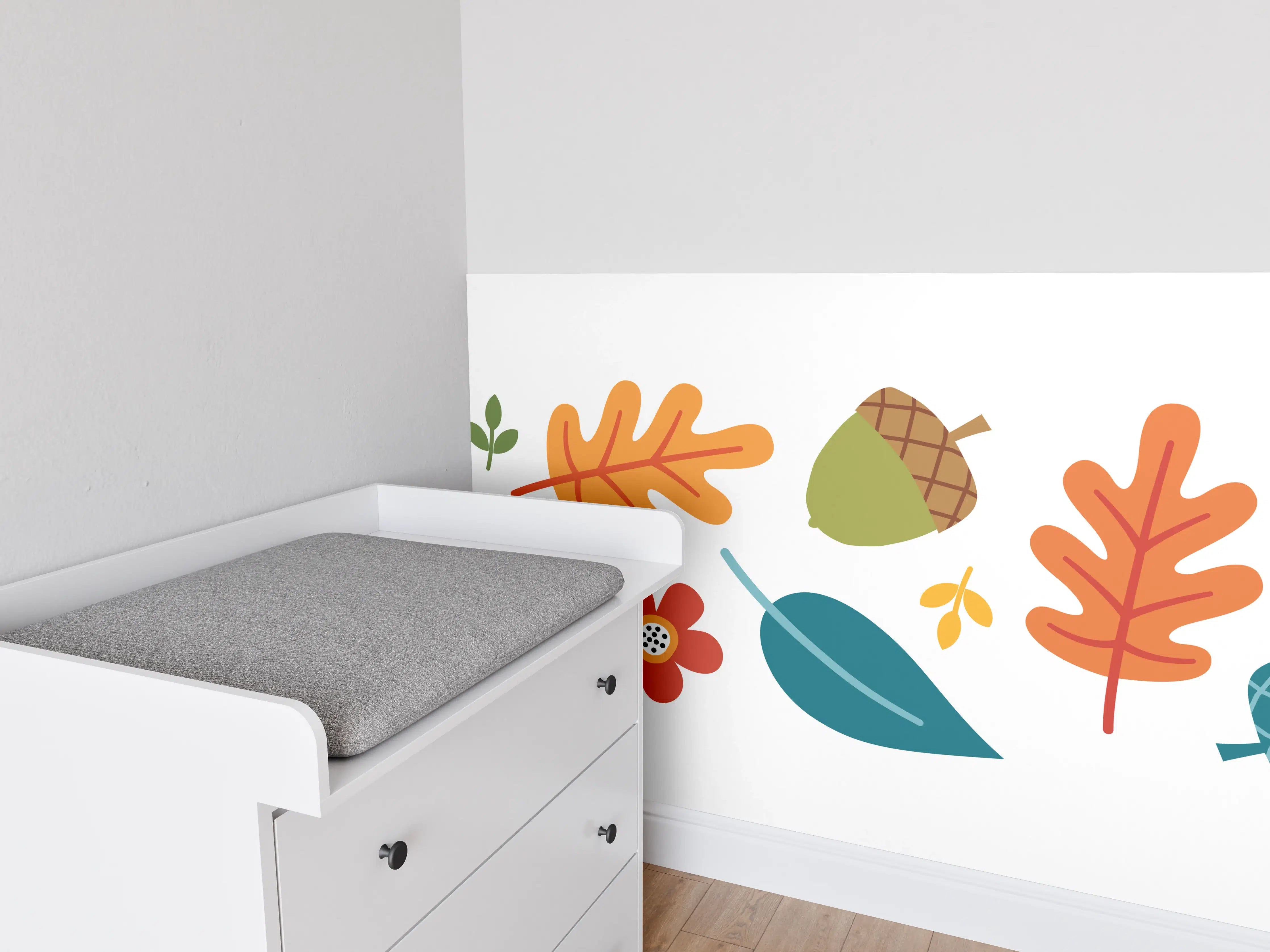 Babyzimmer Wandgestaltung - Herbstliche Blätterpracht
