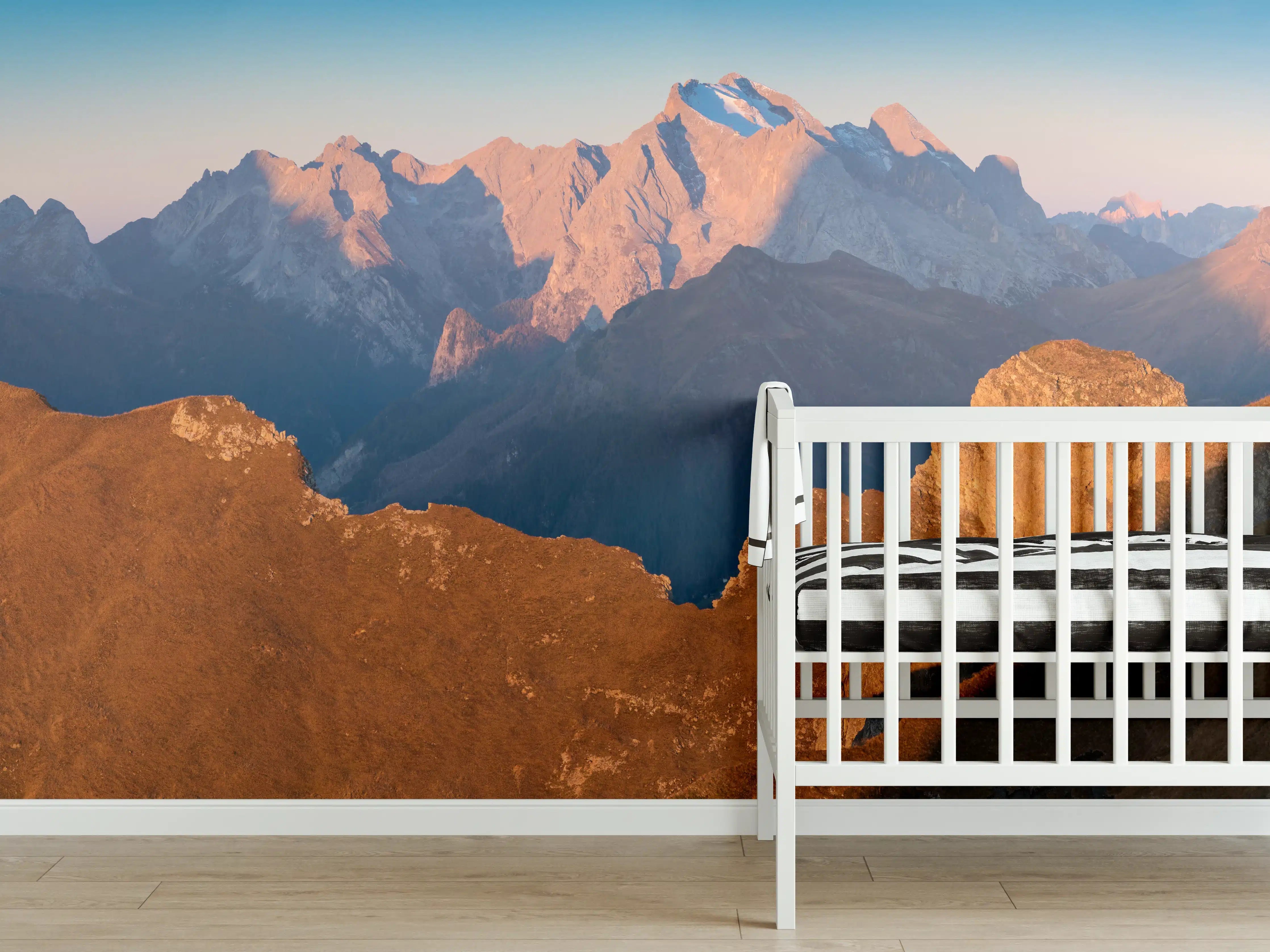 Babyzimmer Wandgestaltung - Herbstlicher Blick auf das Tal des Passo Giau - Italien