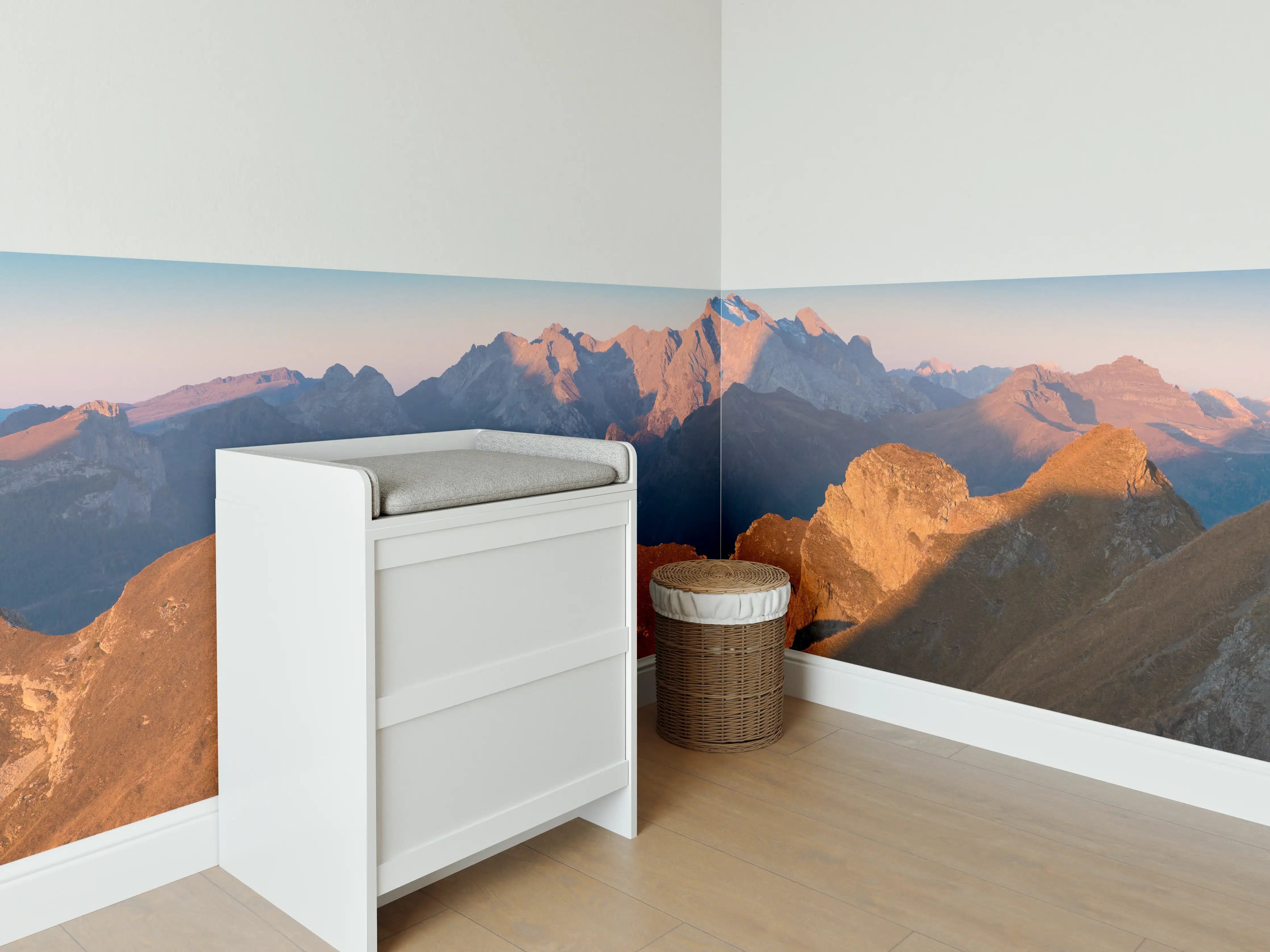 Babyzimmer Wandgestaltung - Herbstlicher Blick auf das Tal des Passo Giau - Italien