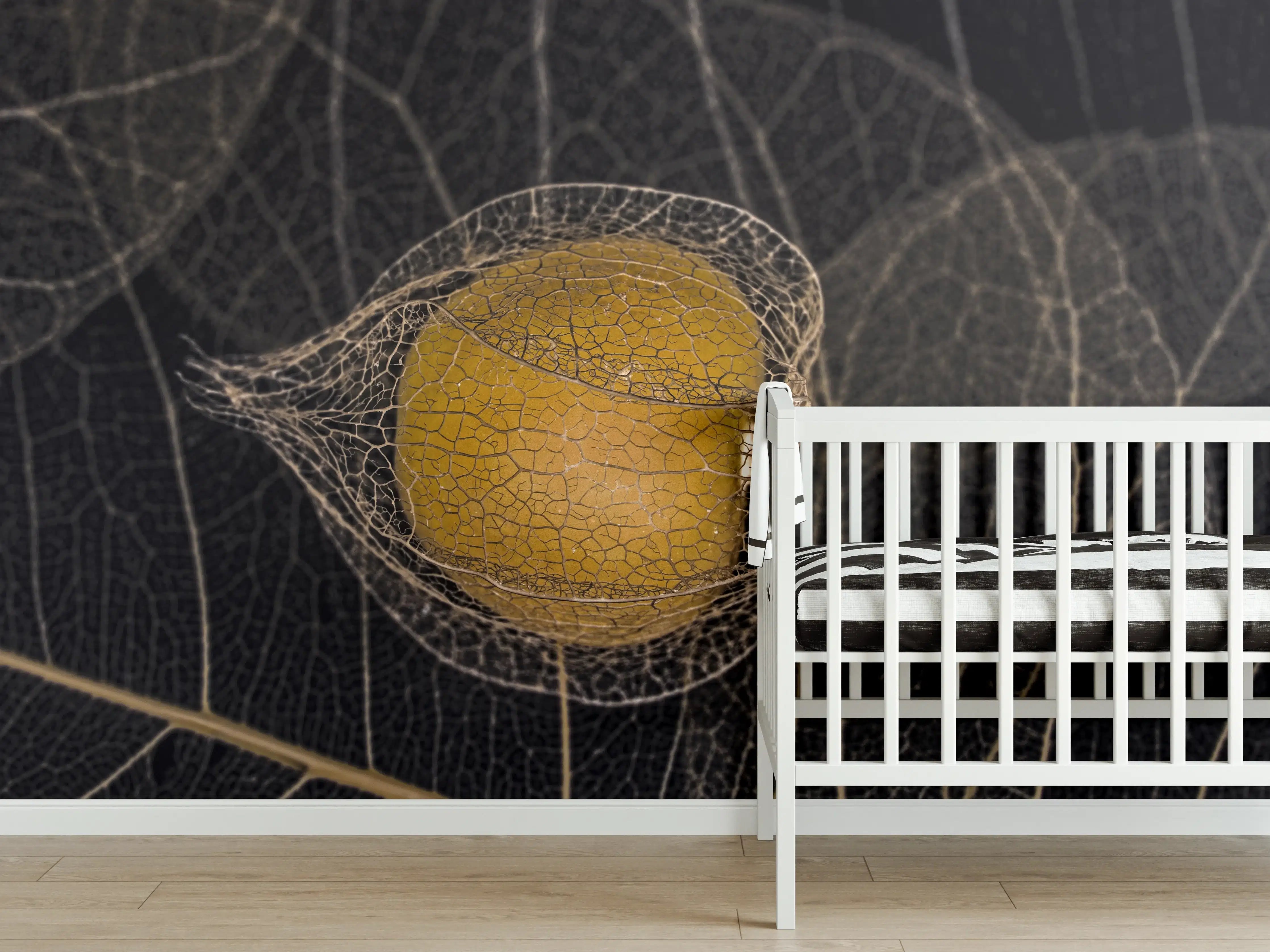 Babyzimmer Wandgestaltung - Herbstliches Blatt - Nahaufnahme