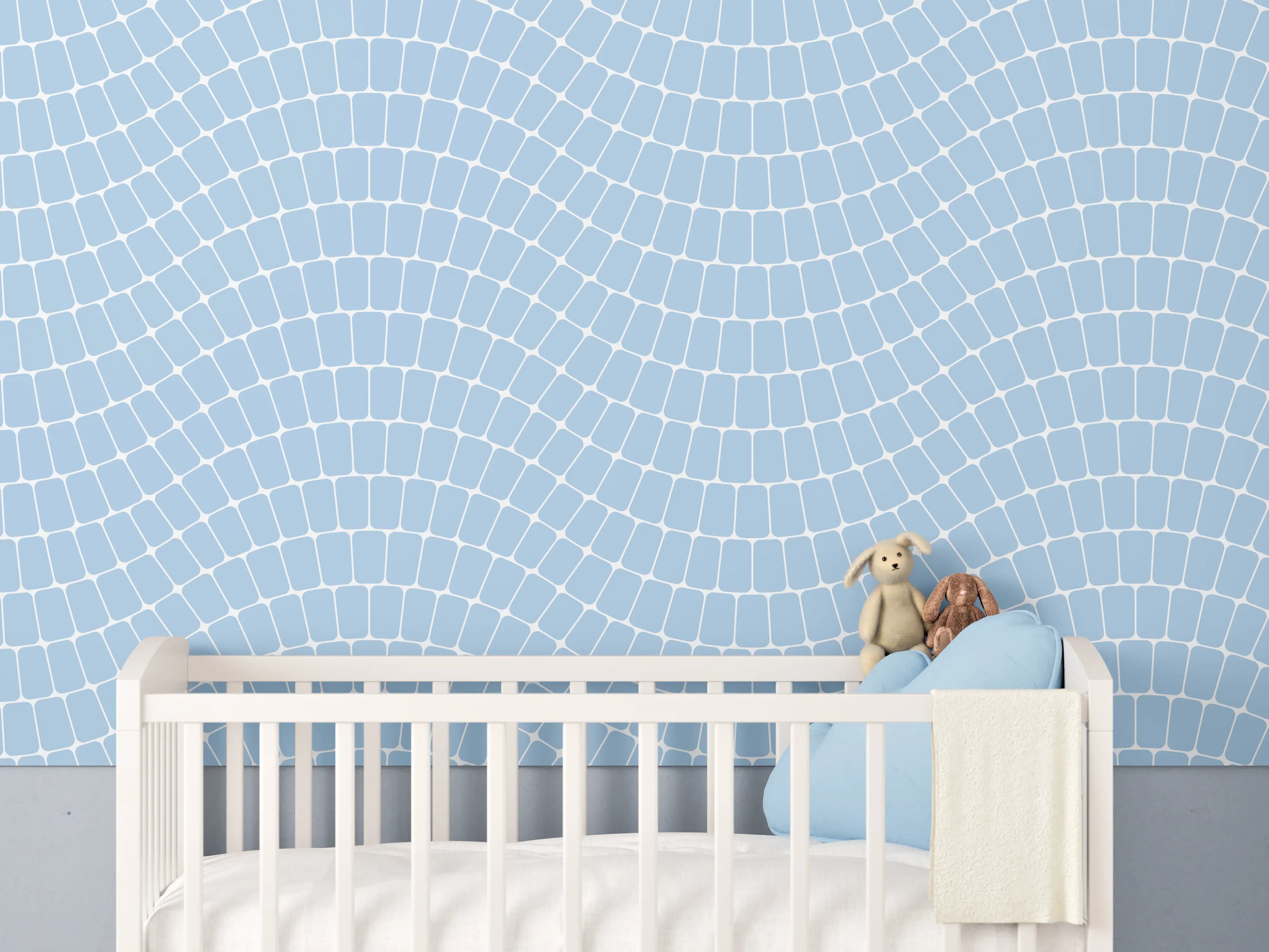Babyzimmer Wandgestaltung - Himmel in Blau