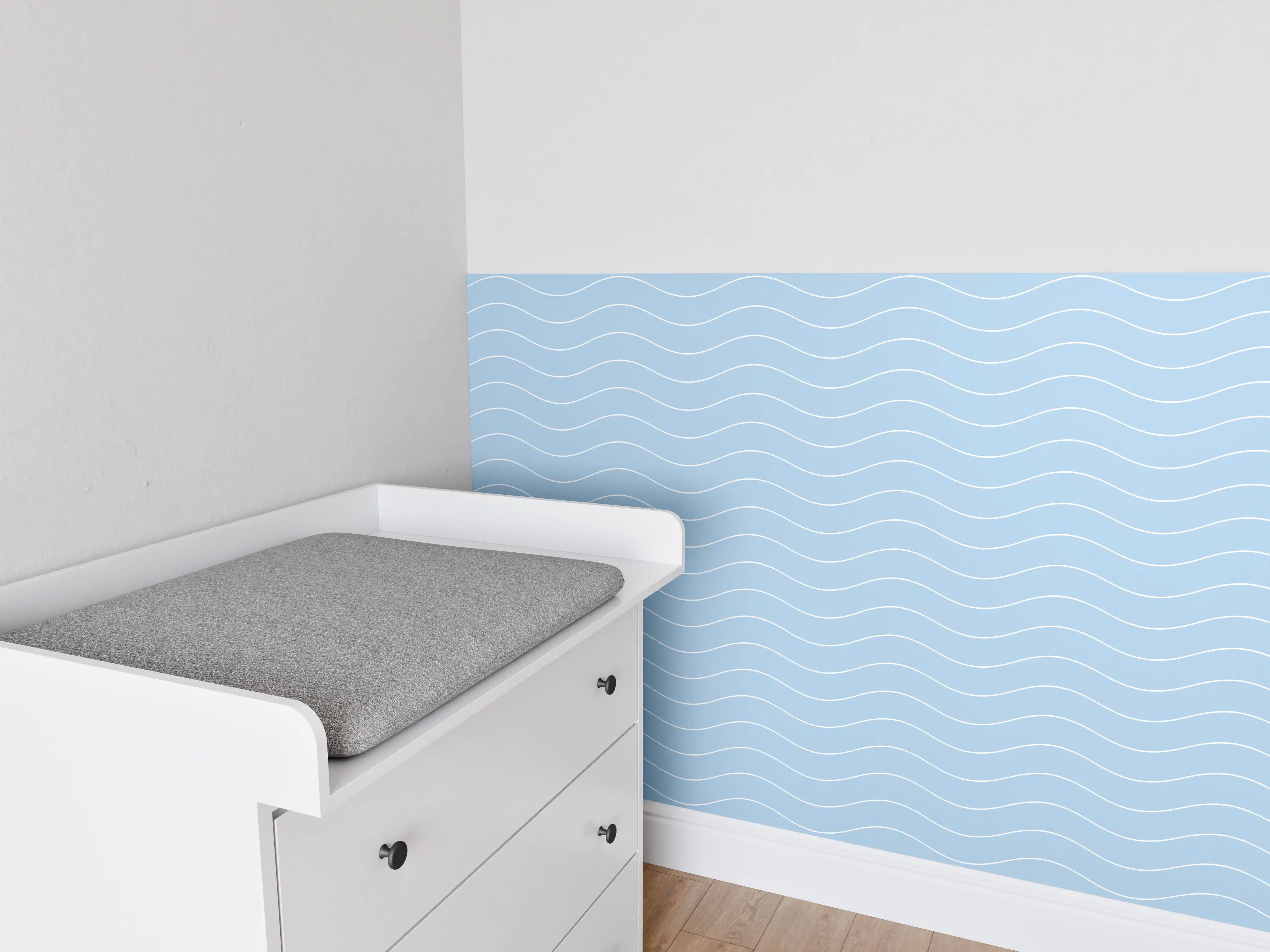 Babyzimmer Wandgestaltung - Himmel in sanften Blau