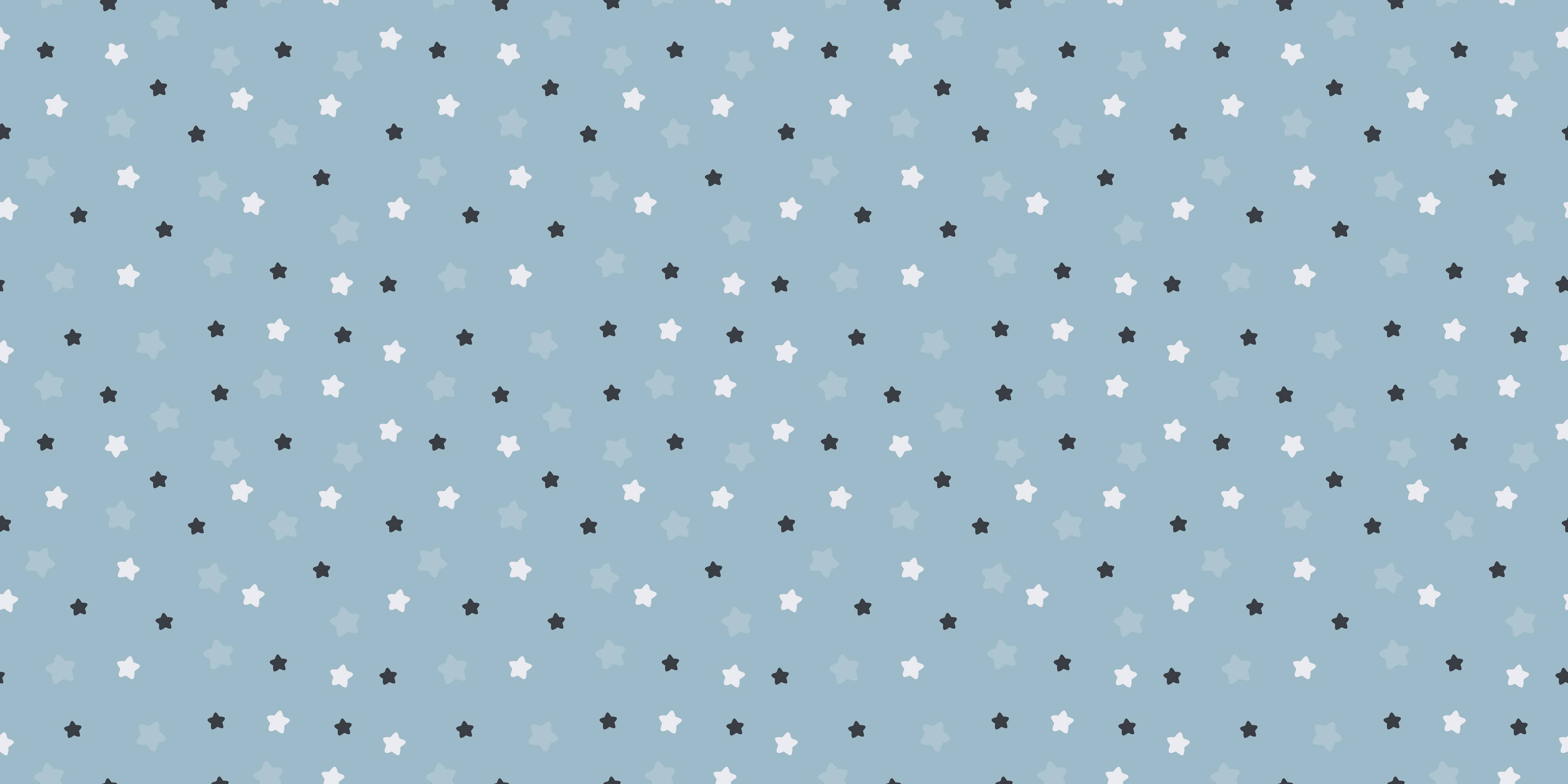 Babyzimmer Wandgestaltung-Himmel mit Sternen, Blau und Grau