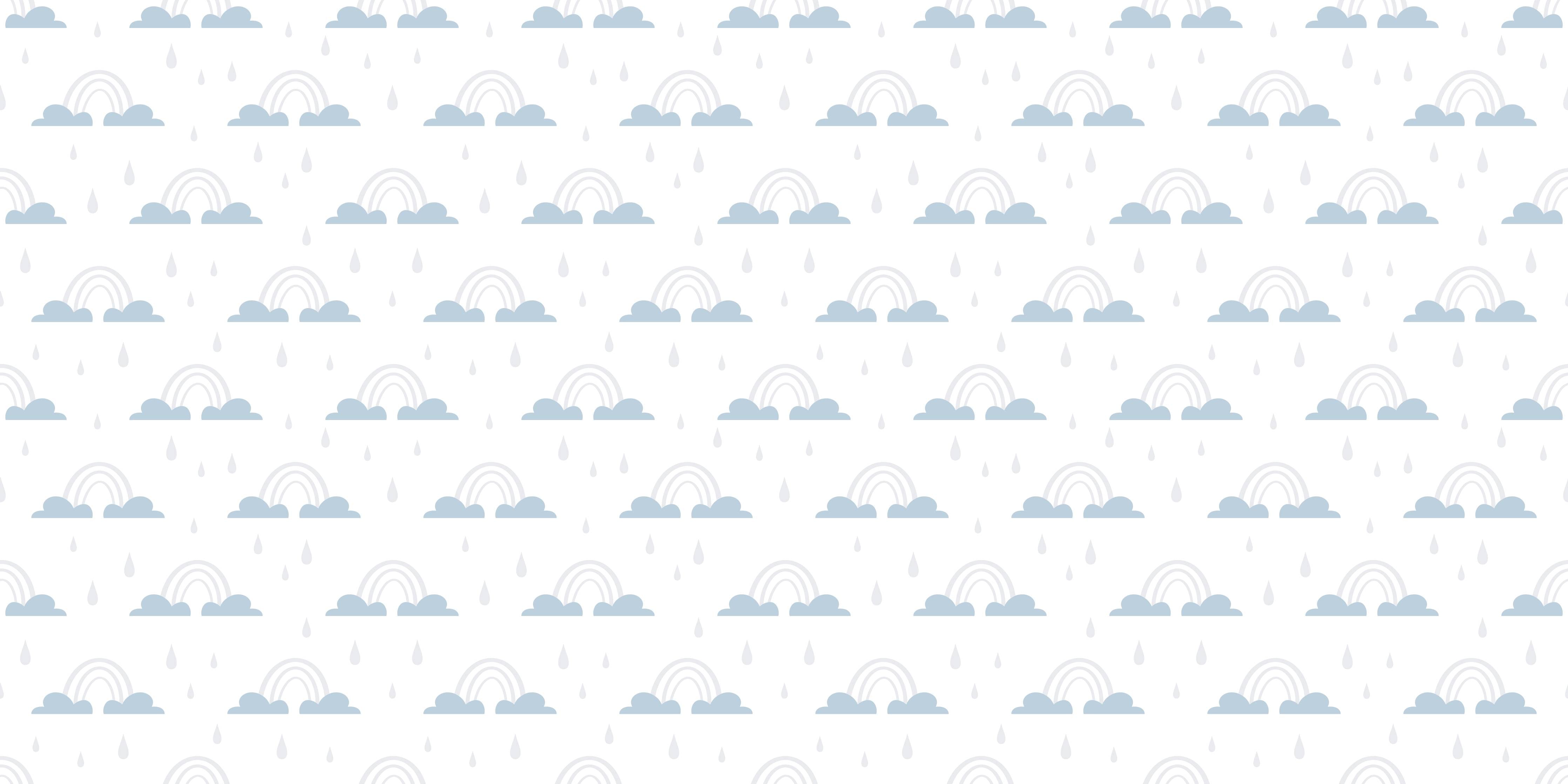 Babyzimmer Wandgestaltung-Himmel mit Wolken Muster