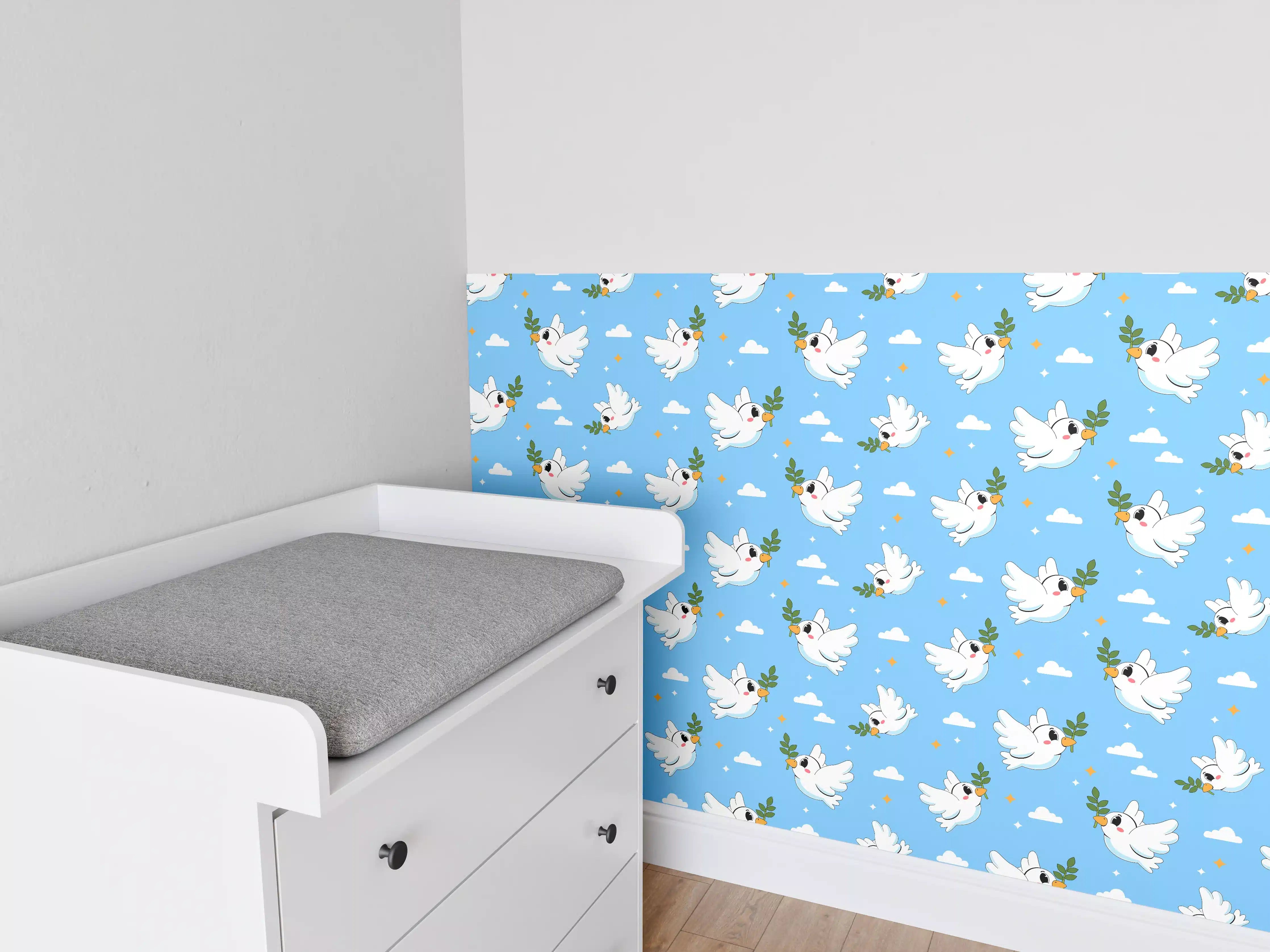Babyzimmer Wandgestaltung - Himmlische Embraer E2-Flugzeuge