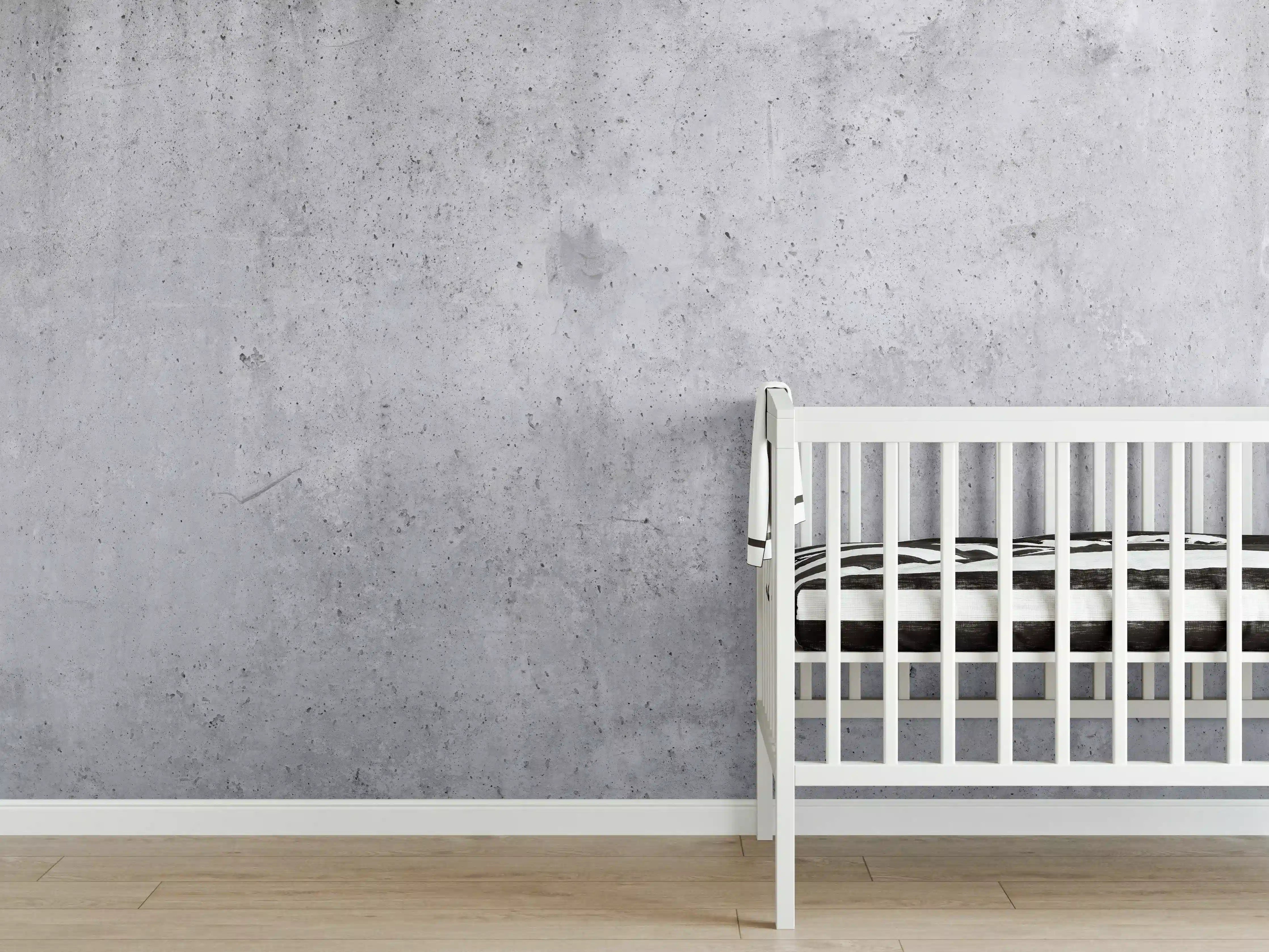 Babyzimmer Wandgestaltung - Hochauflösende Beton-Tapete