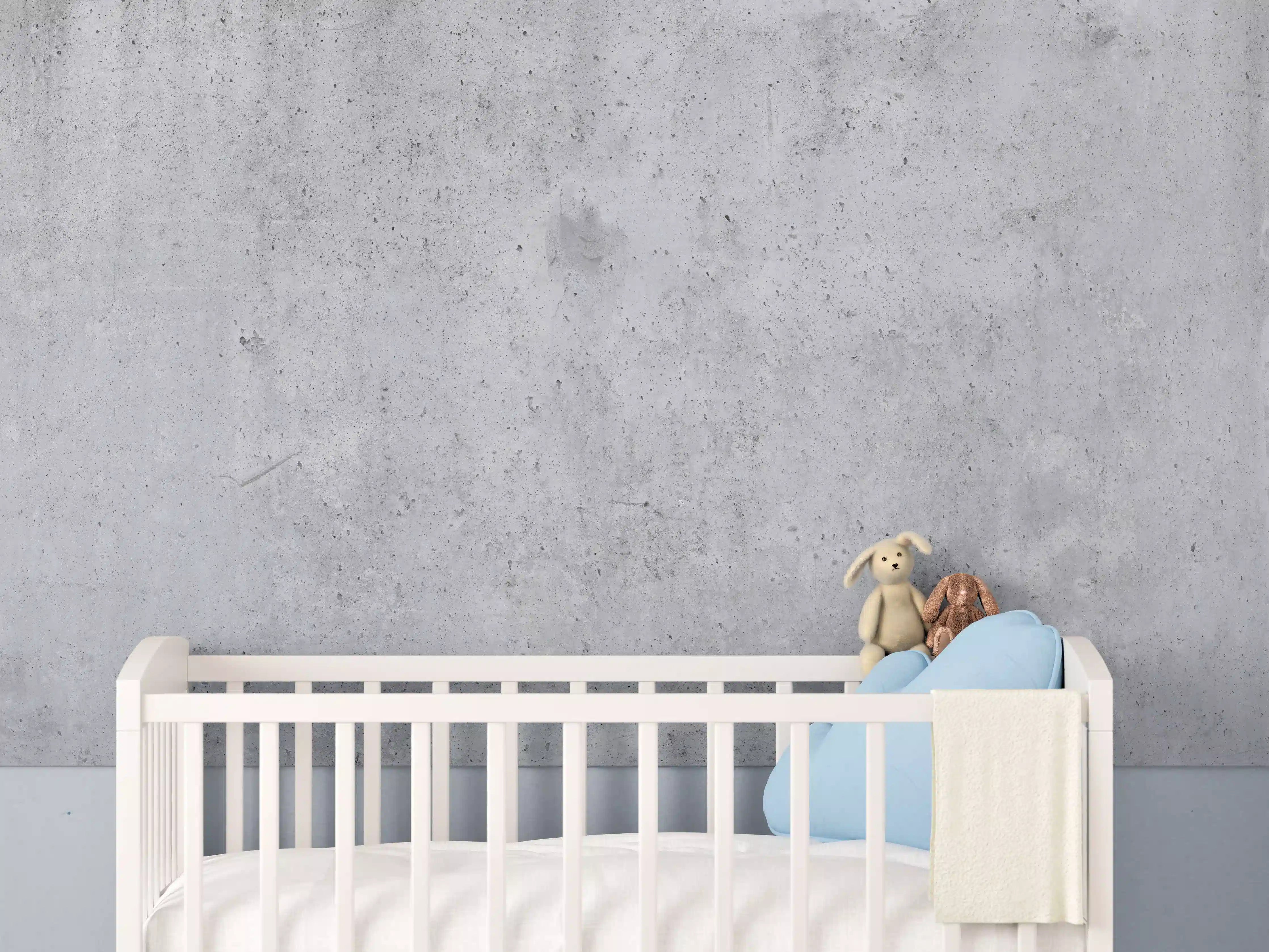 Babyzimmer Wandgestaltung - Hochauflösende Beton-Tapete
