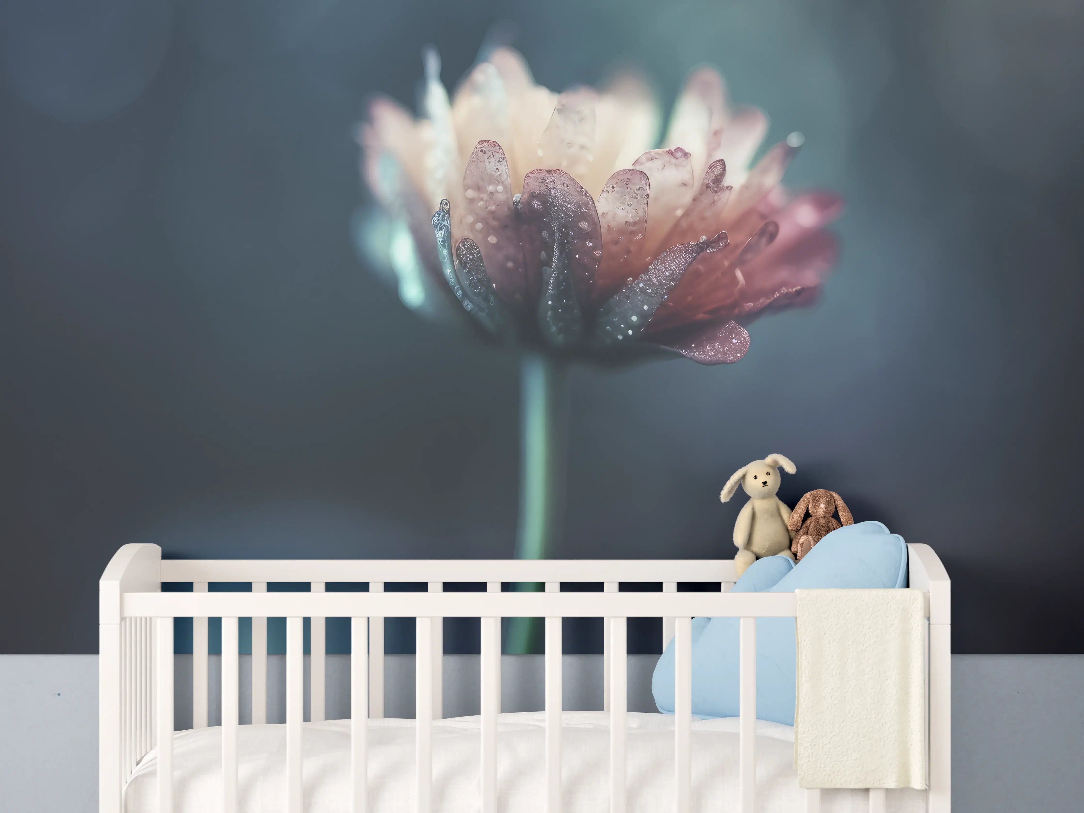 Babyzimmer Wandgestaltung - Hochauflösende Blume - verschwommen