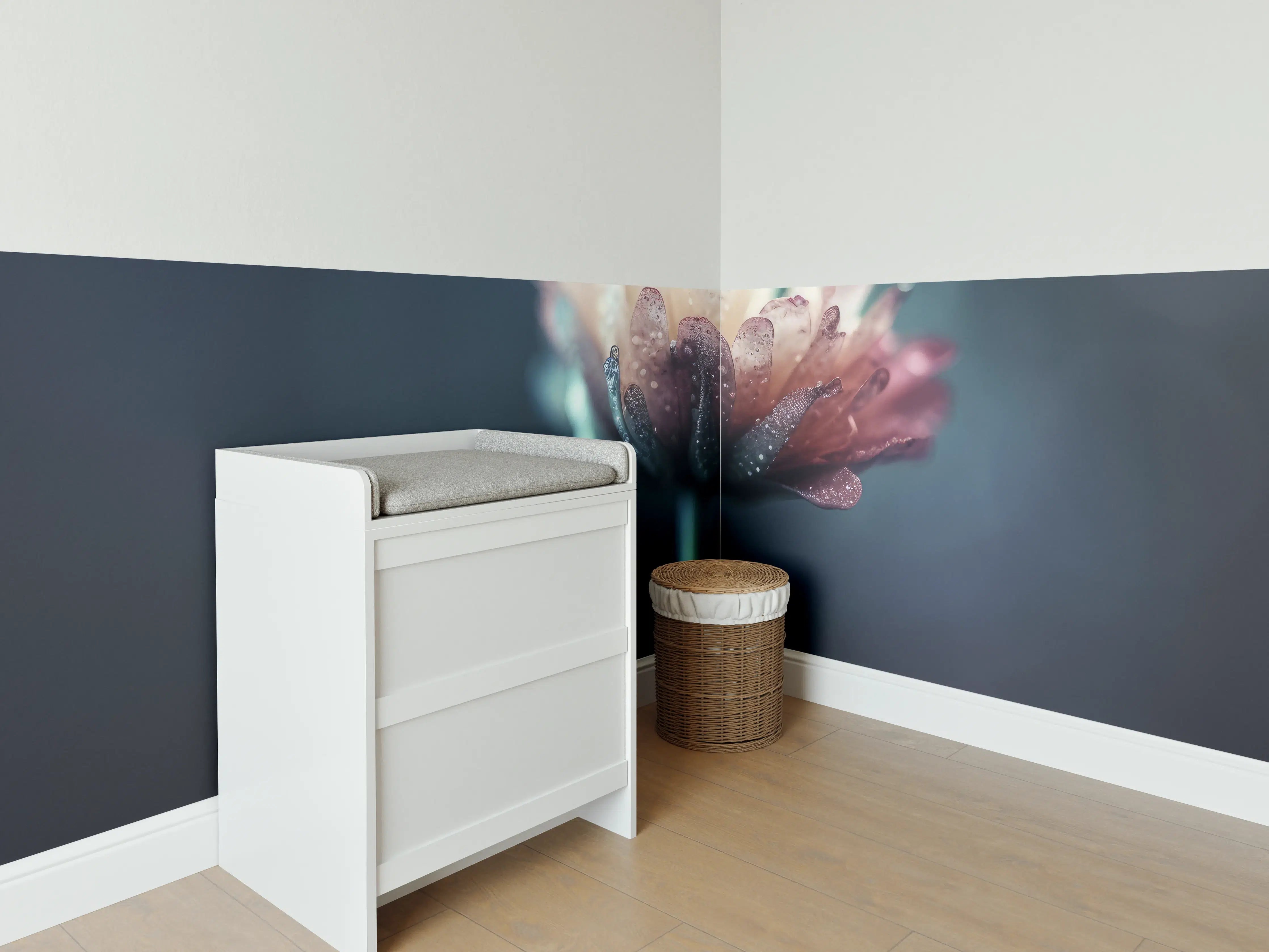Babyzimmer Wandgestaltung - Hochauflösende Blume - verschwommen