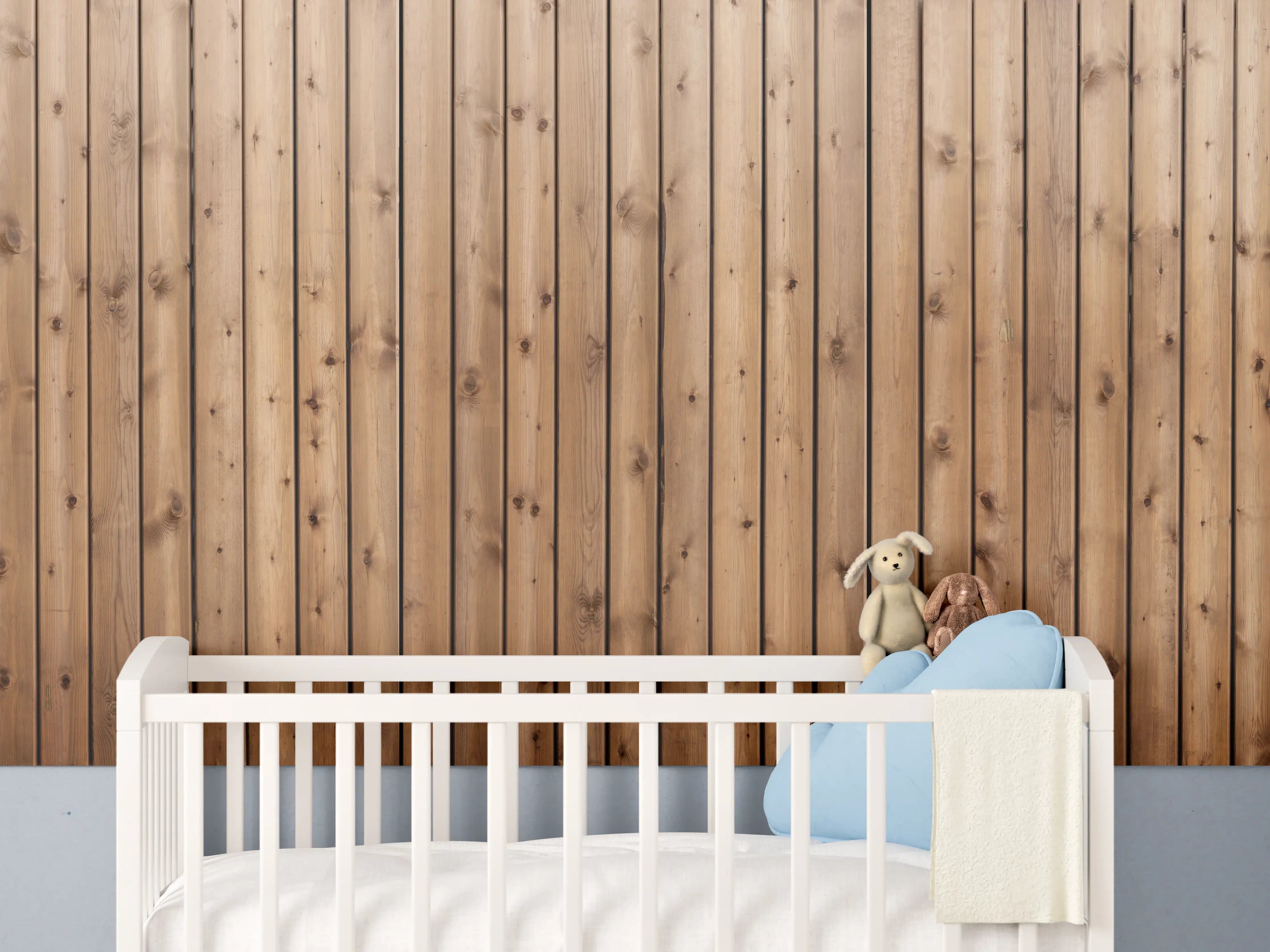 Babyzimmer Wandgestaltung - Hochauflösende Holzbrett-Struktur