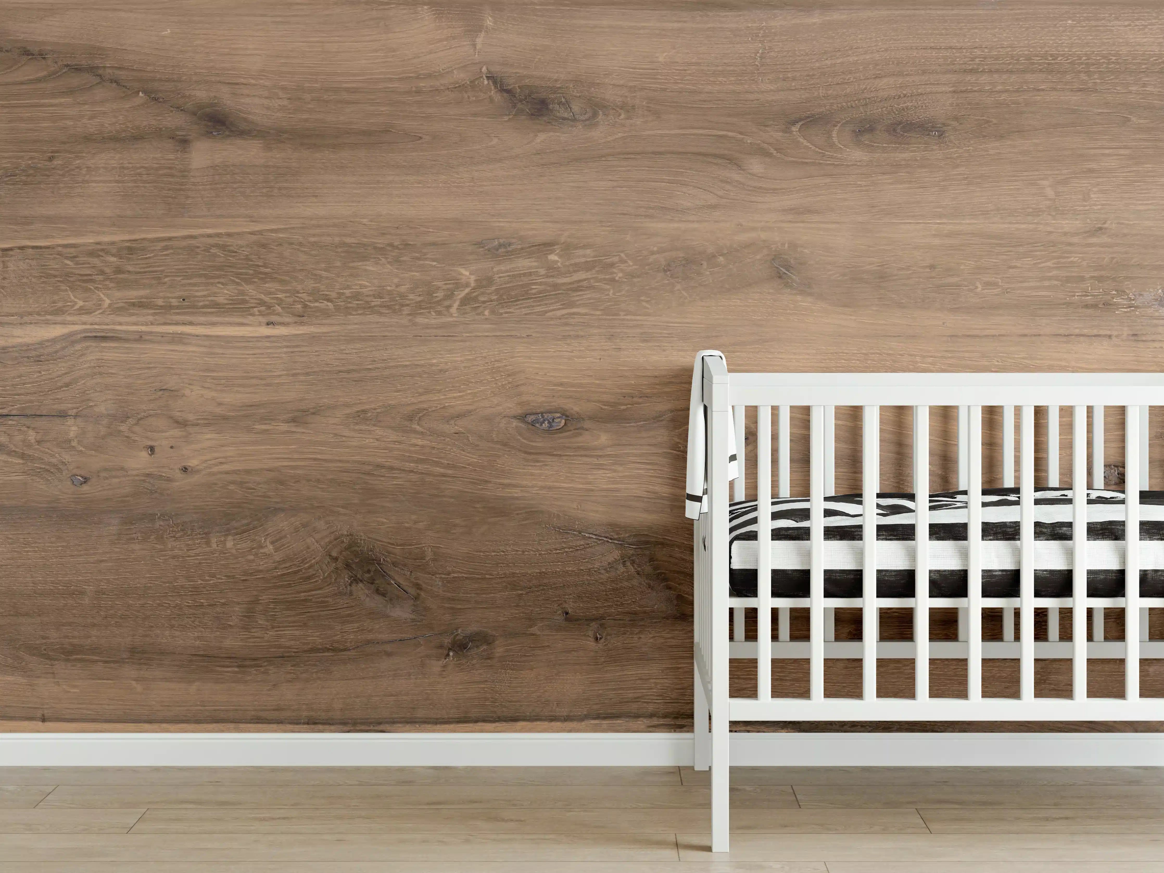 Babyzimmer Wandgestaltung - Hölzernes Eichenholz-Brett 