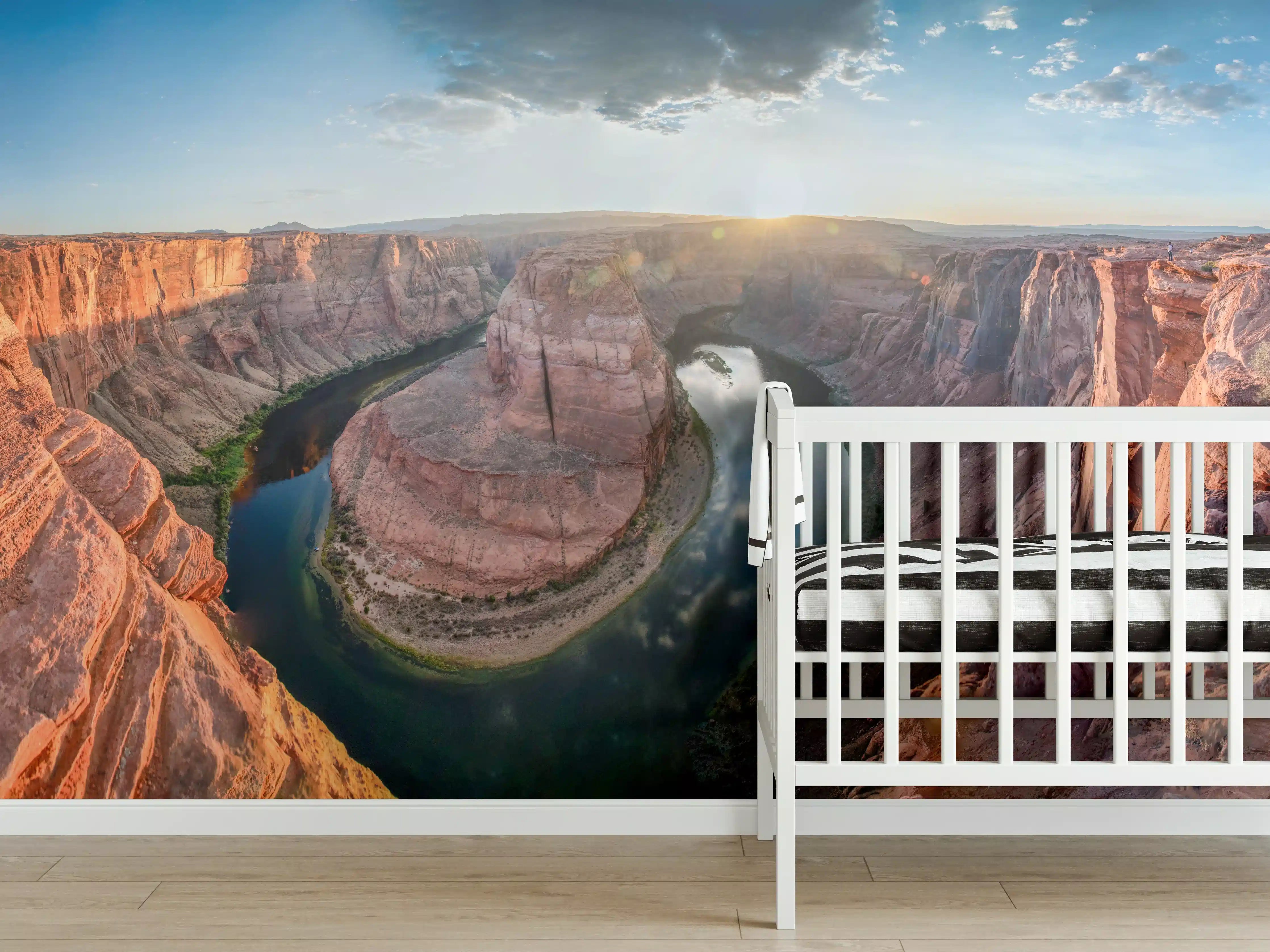 Babyzimmer Wandgestaltung - Horseshoe Bend Sonnenuntergang