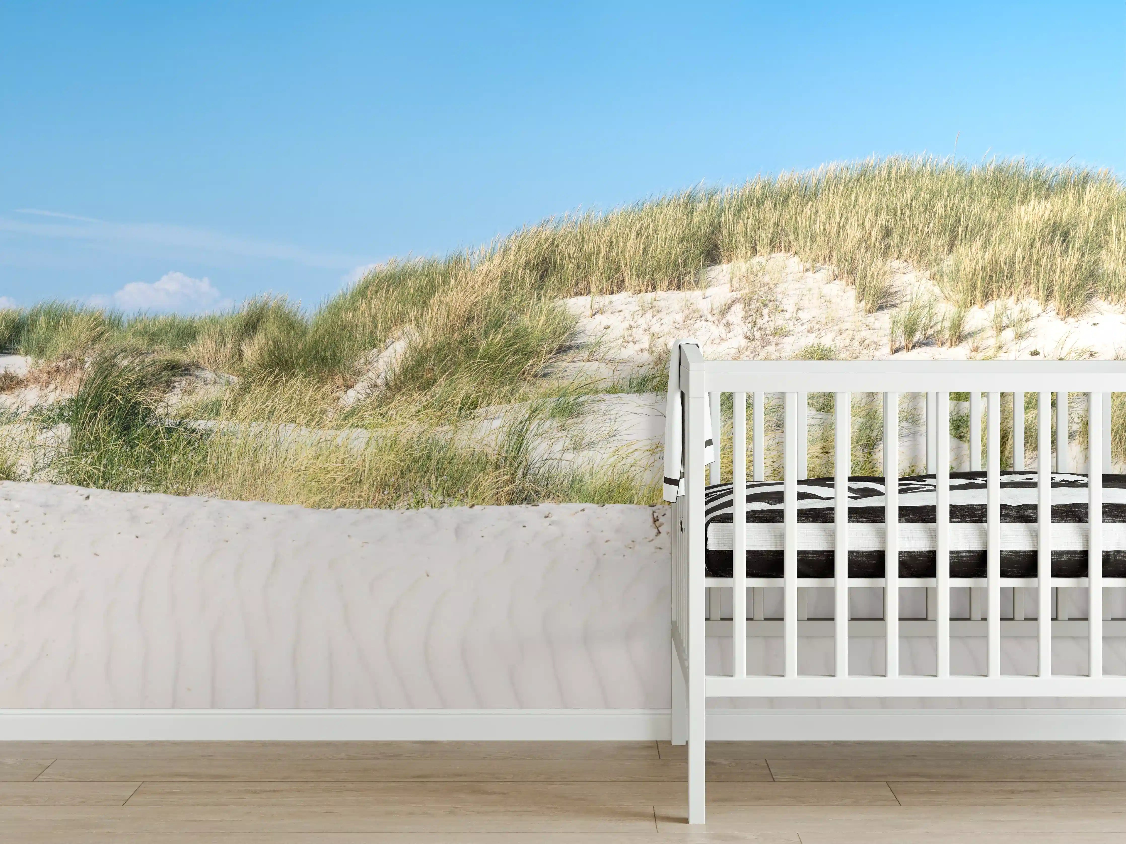 Babyzimmer Wandgestaltung - Idyllische Dünenlandschaft im Sonnenschein