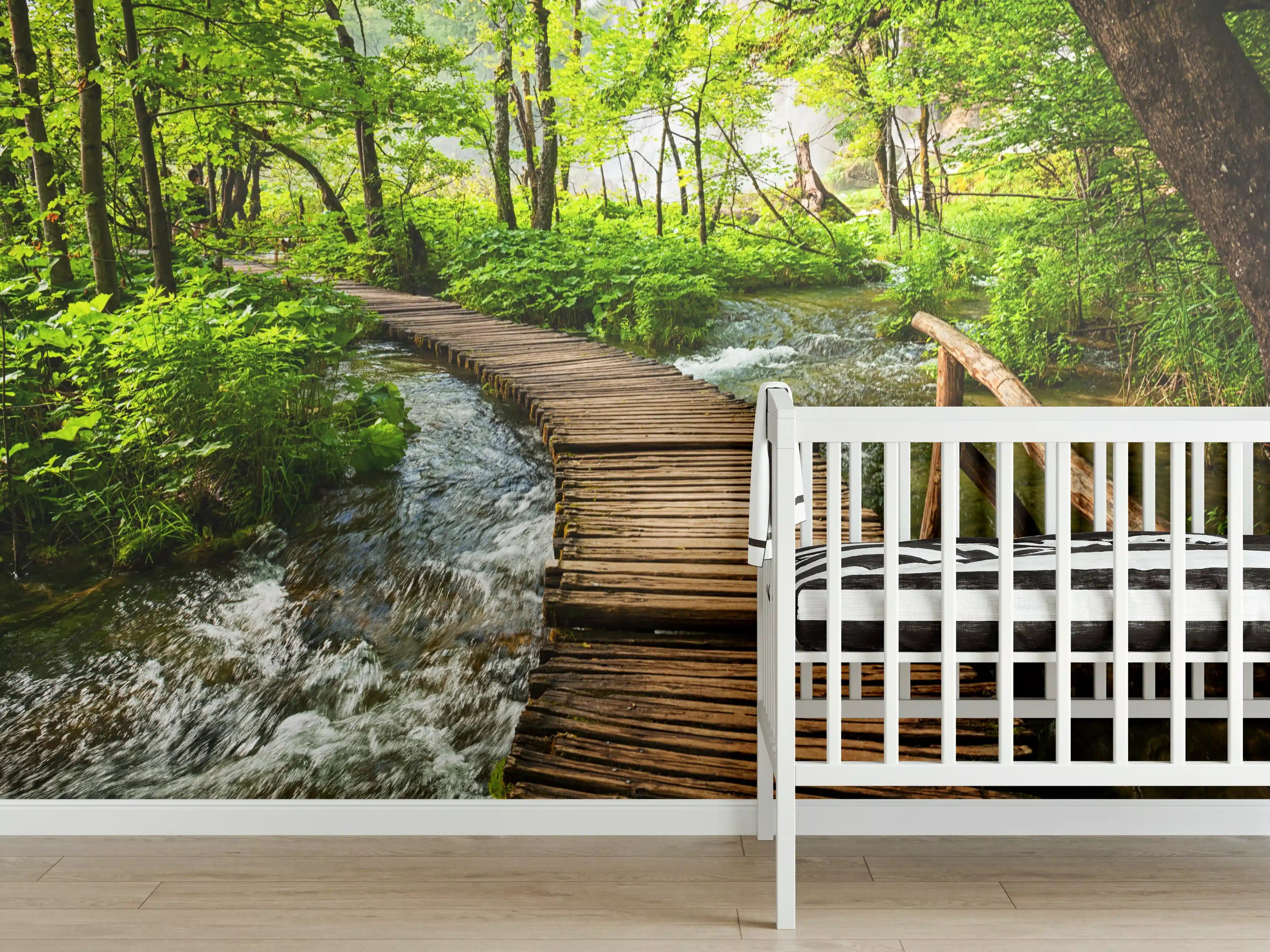 Babyzimmer Wandgestaltung - Idyllischer Dschungelpfad - Kroatien