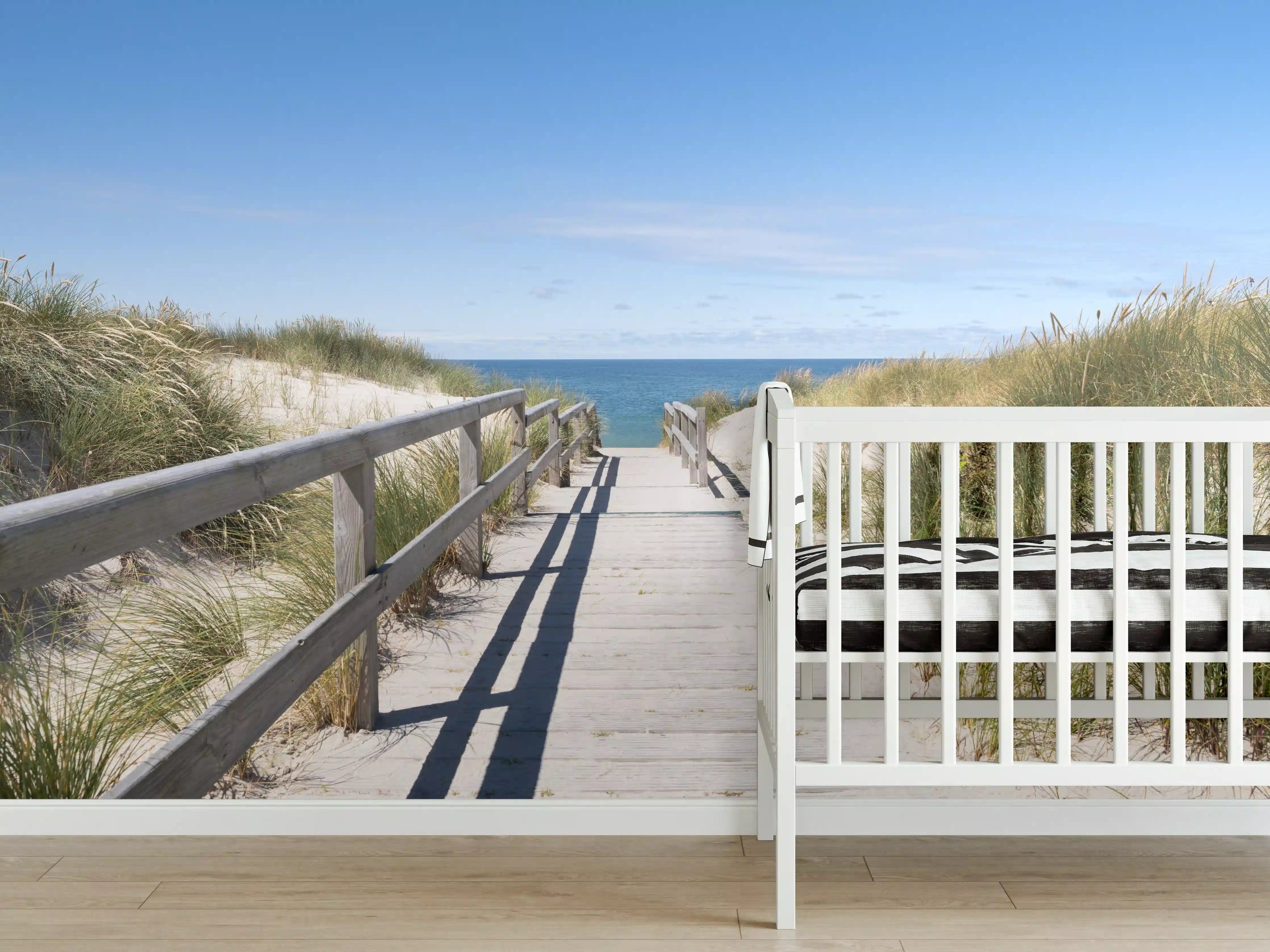 Babyzimmer Wandgestaltung - Idyllischer Strandweg mit Dünen