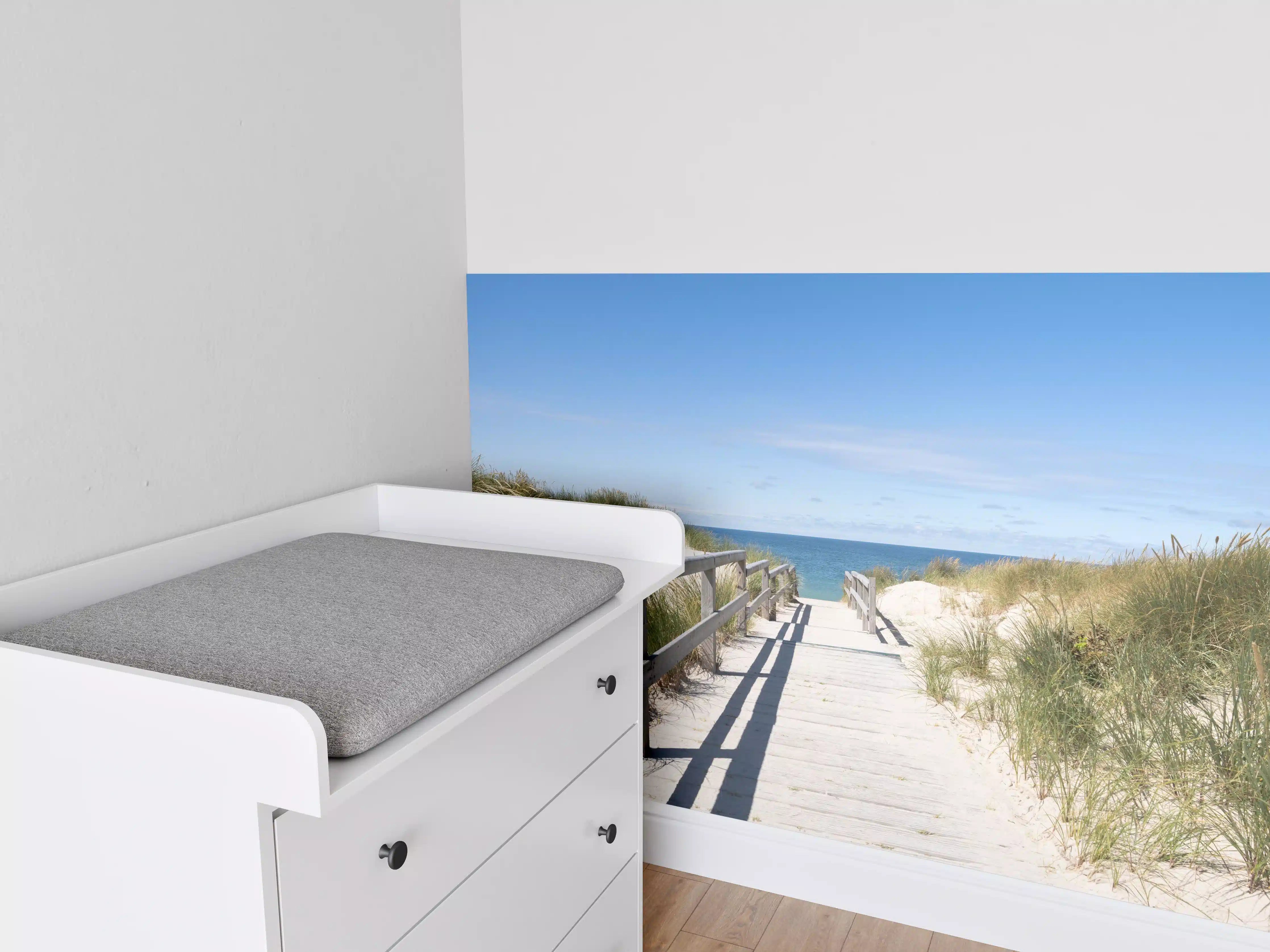 Babyzimmer Wandgestaltung - Idyllischer Strandweg mit Dünen