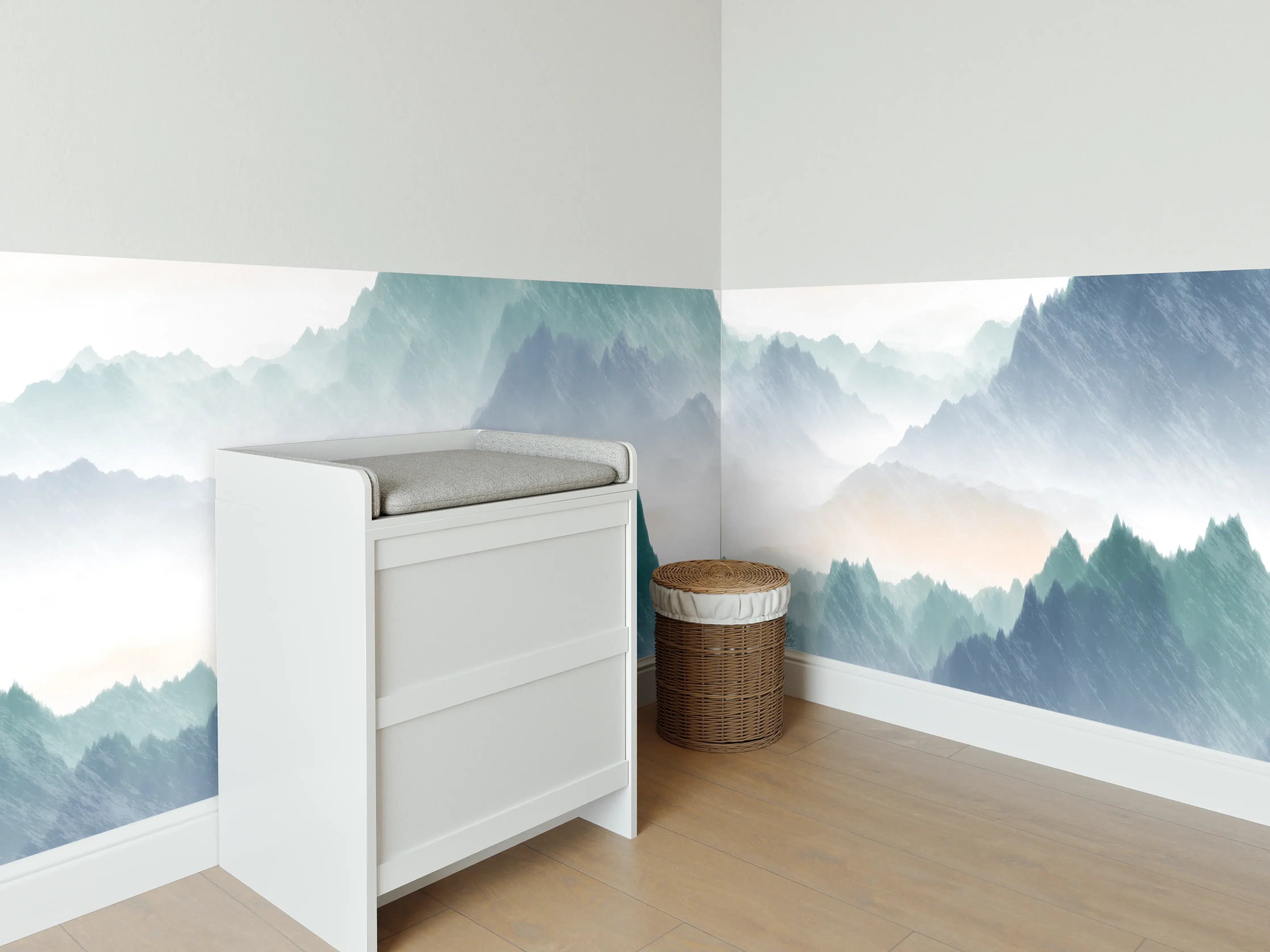 Babyzimmer Wandgestaltung - In den Bergen - Moderne Kunst