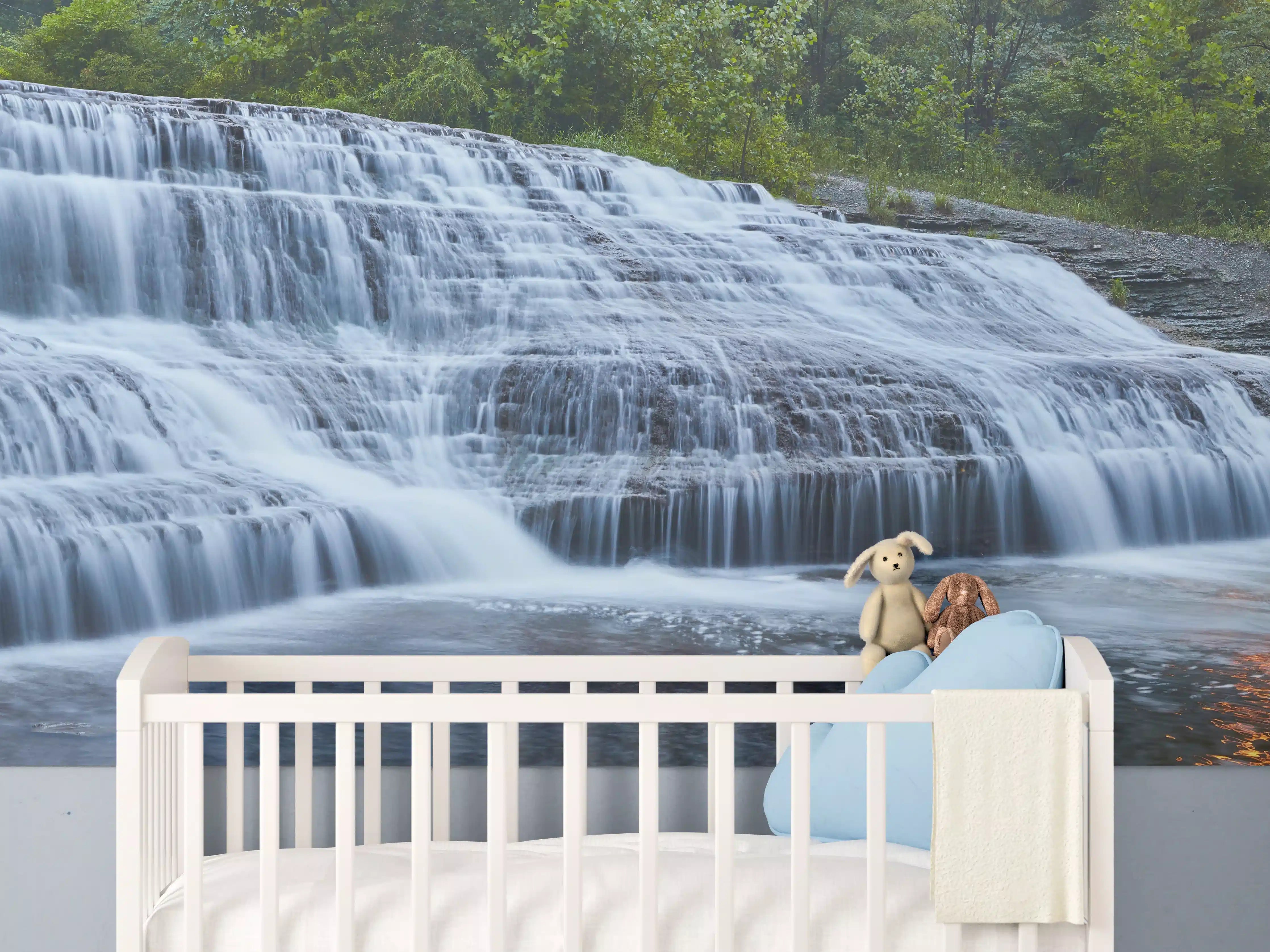 Babyzimmer Wandgestaltung - Indiana Wasserfall